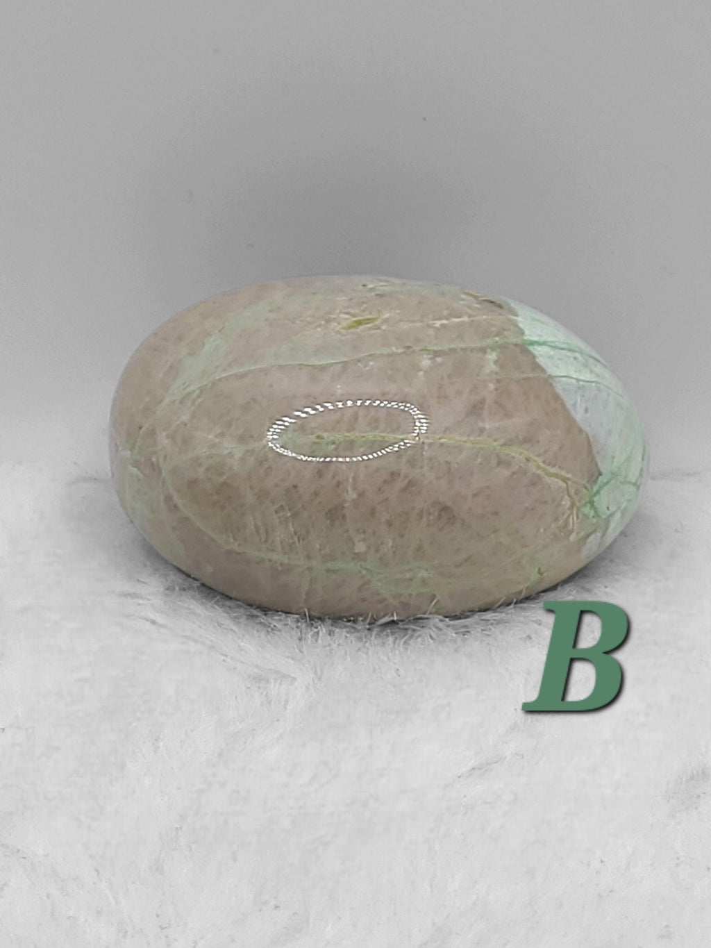 Green Moonstone Palm Stone: Polished Crystal for Emotional Healing