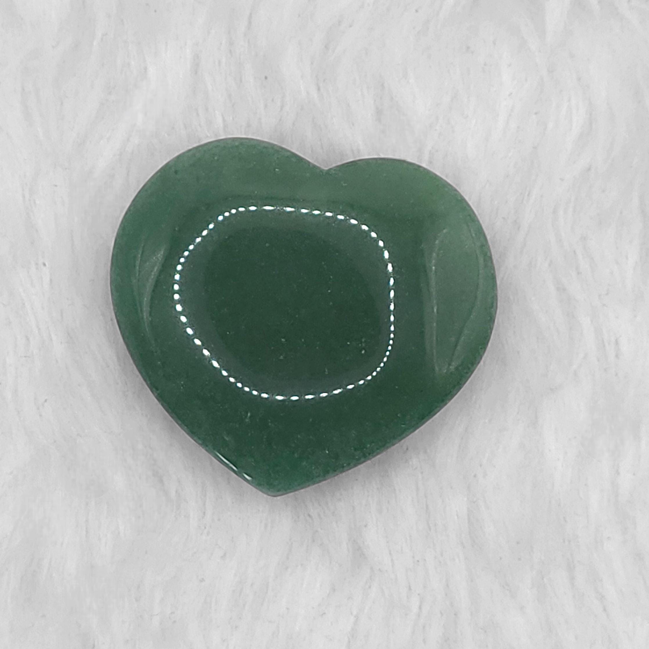 Polished Green Aventurine Heart: Abundance Crystal, Emotional Healing