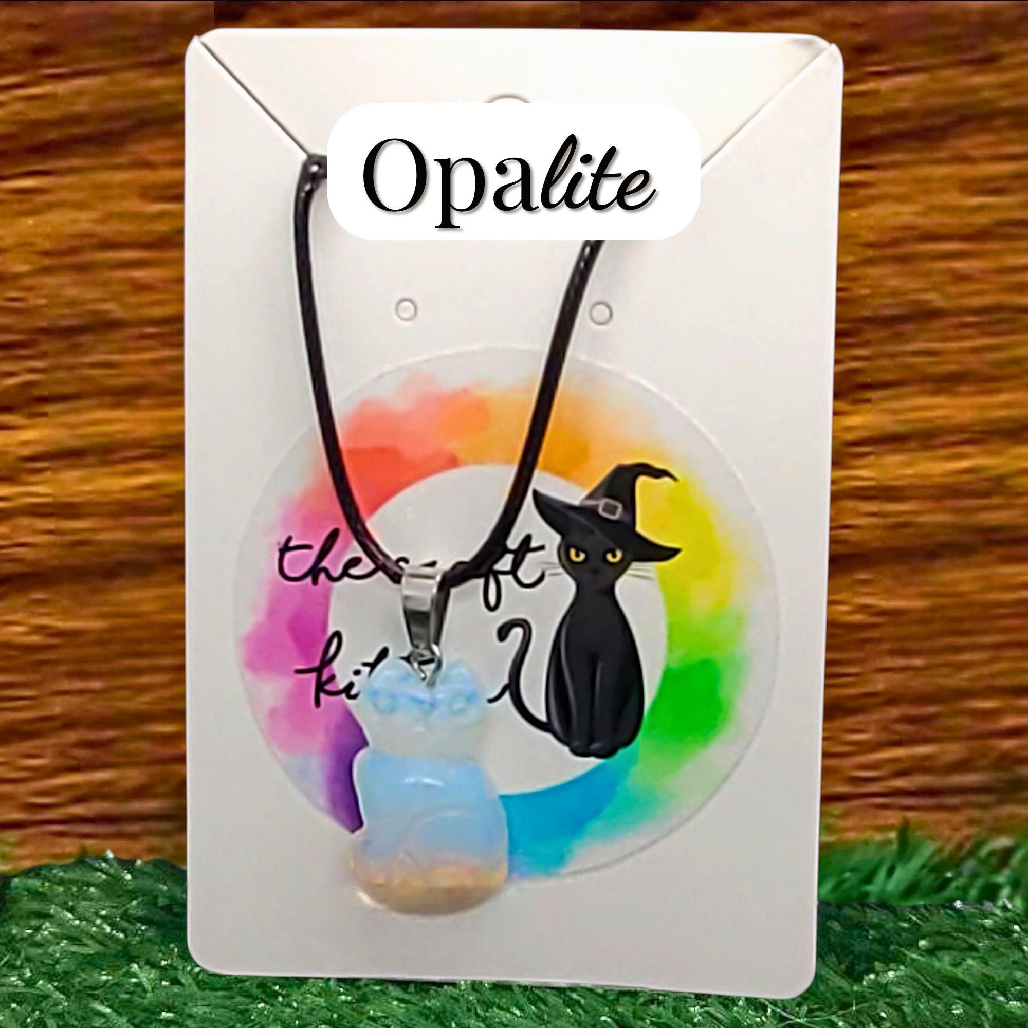 Collier chat en cristal : Cordon noir ajustable, charme de sorcière, cadeau pour amoureuse des chats