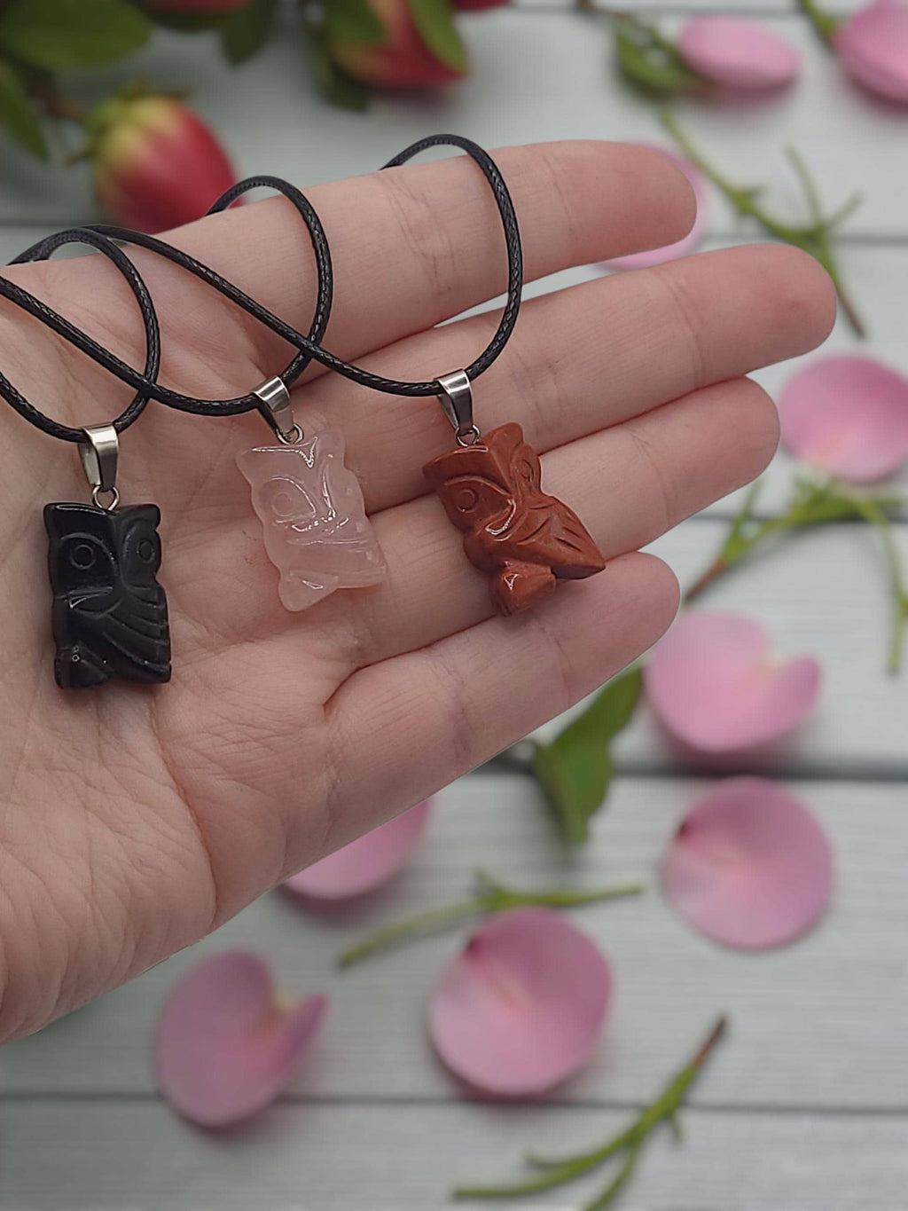 Crystal Owl Necklace: Whimsical Pendant on Adjustable Black Cord