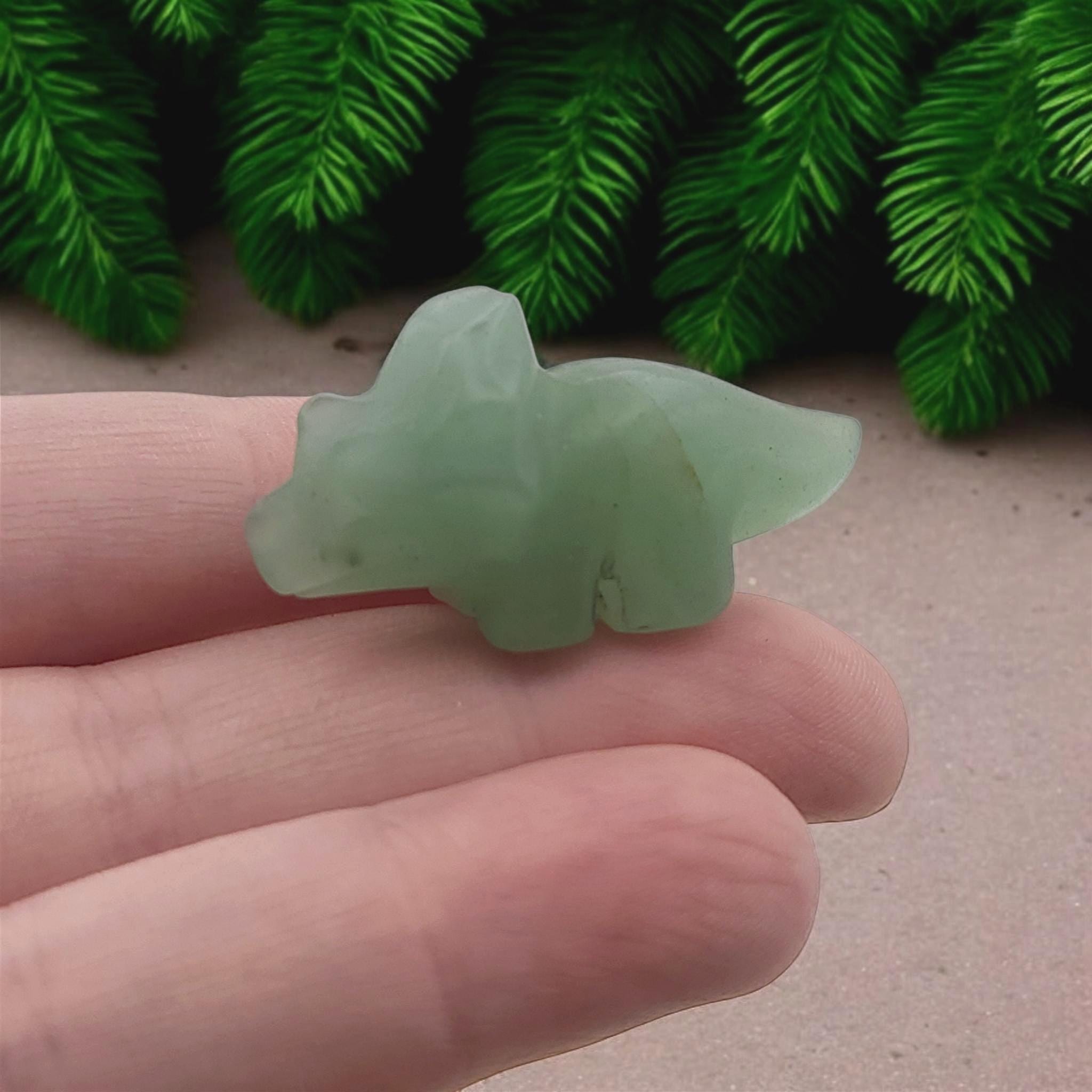 Mini Crystal Triceratops Carving
