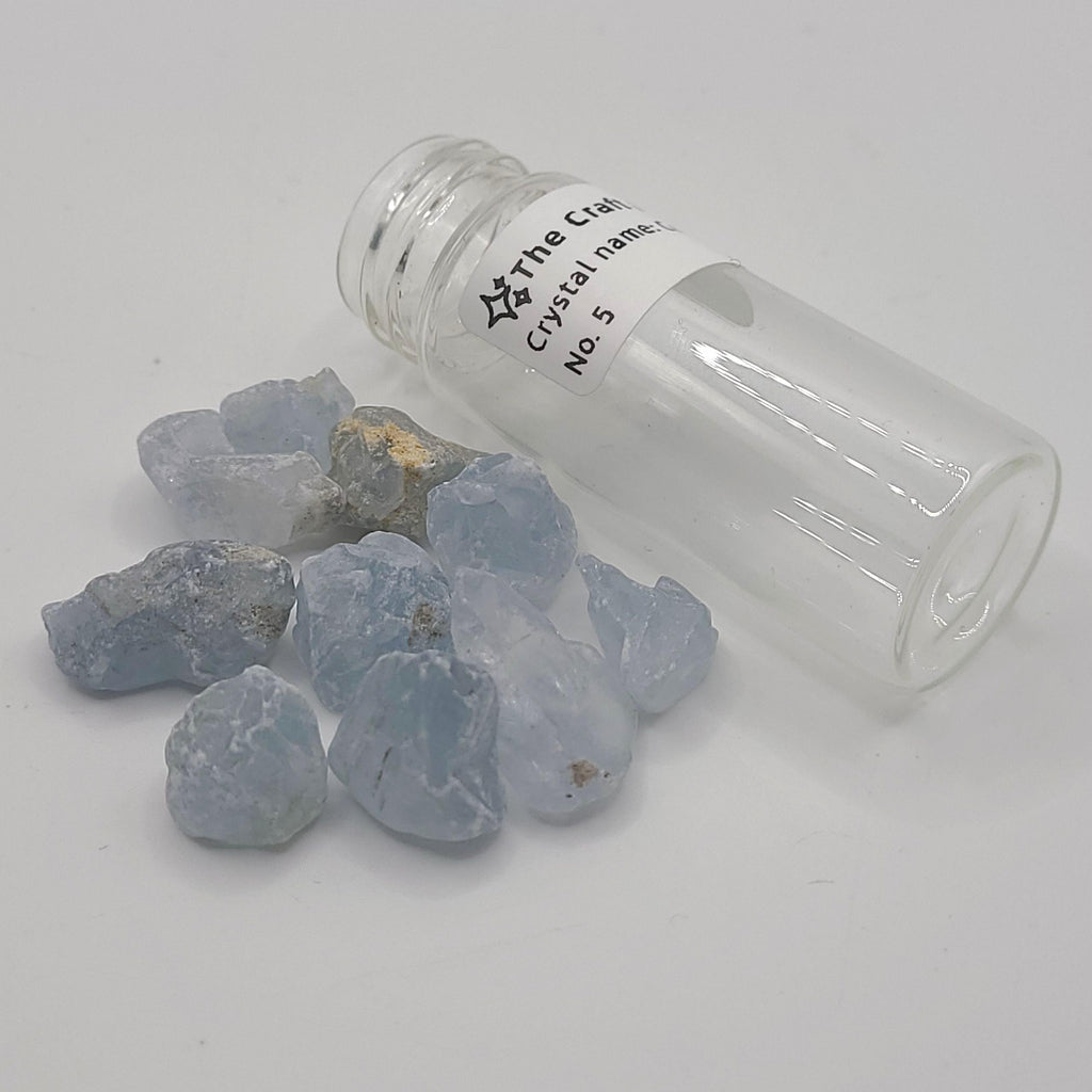 Raw Celestite Chips (in jar)
