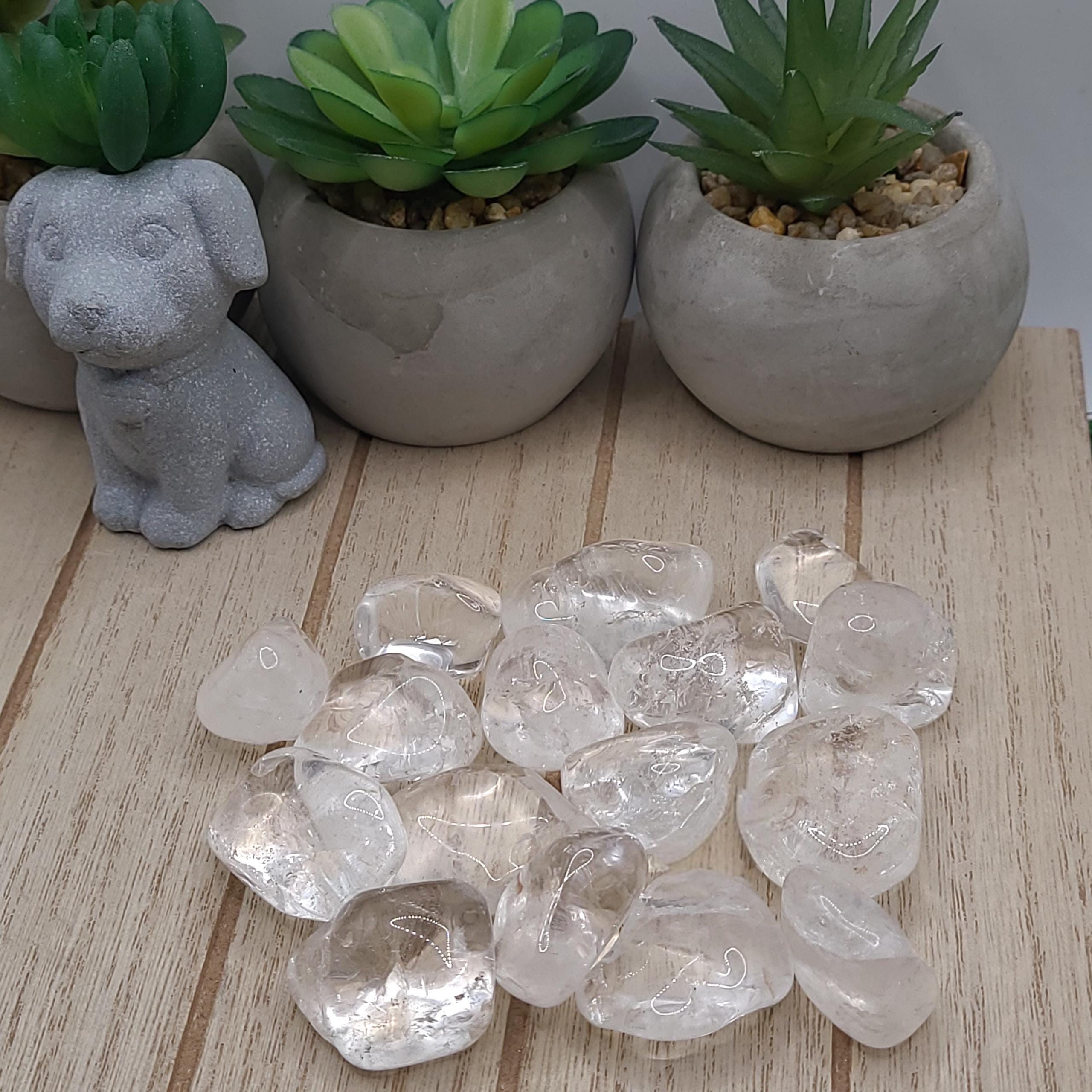 Clear Quartz Tumbled Stones | Energy Amplifying and Healing Crystal | Meditation Stone