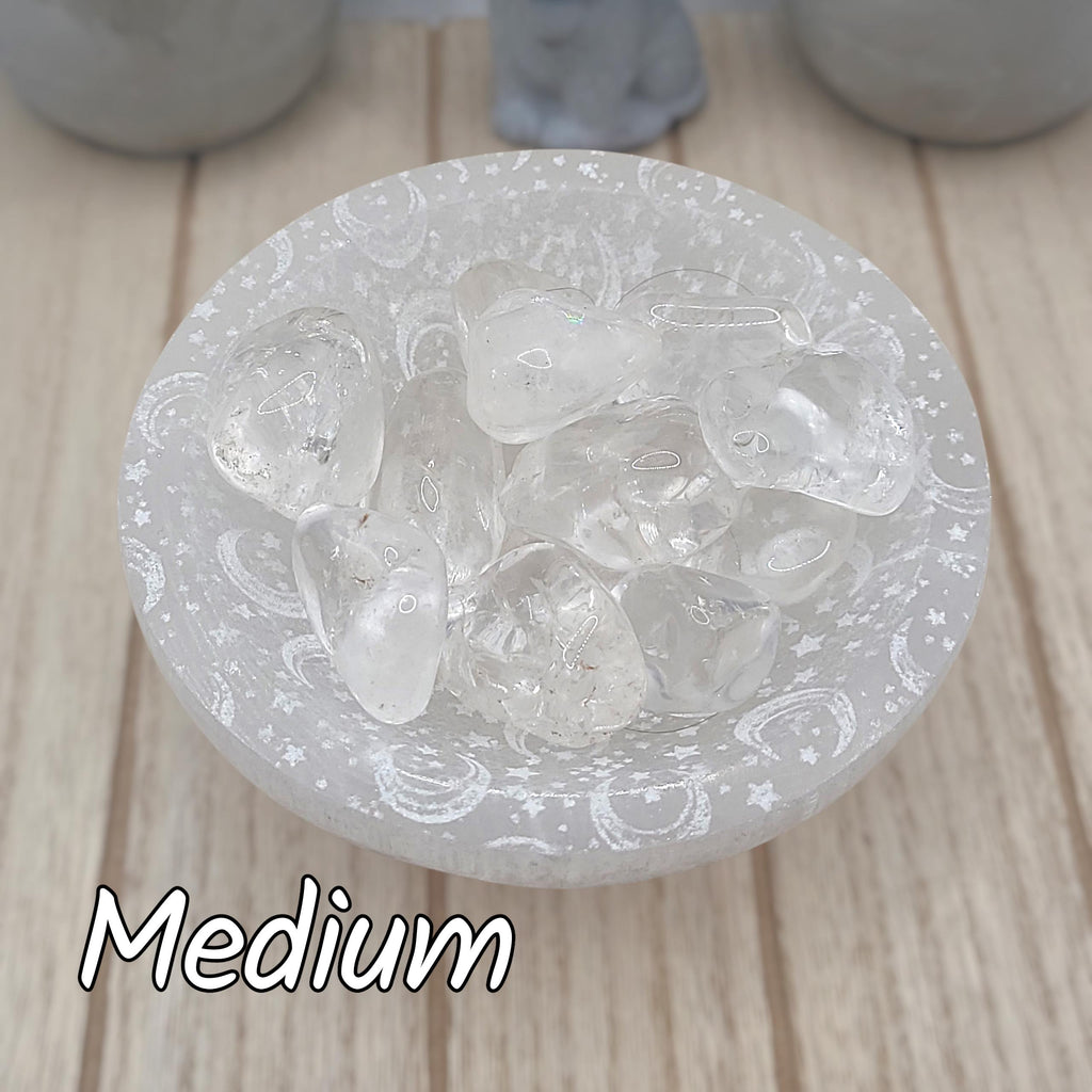 Clear Quartz Tumbled Stones | Energy Amplifying and Healing Crystal | Meditation Stone
