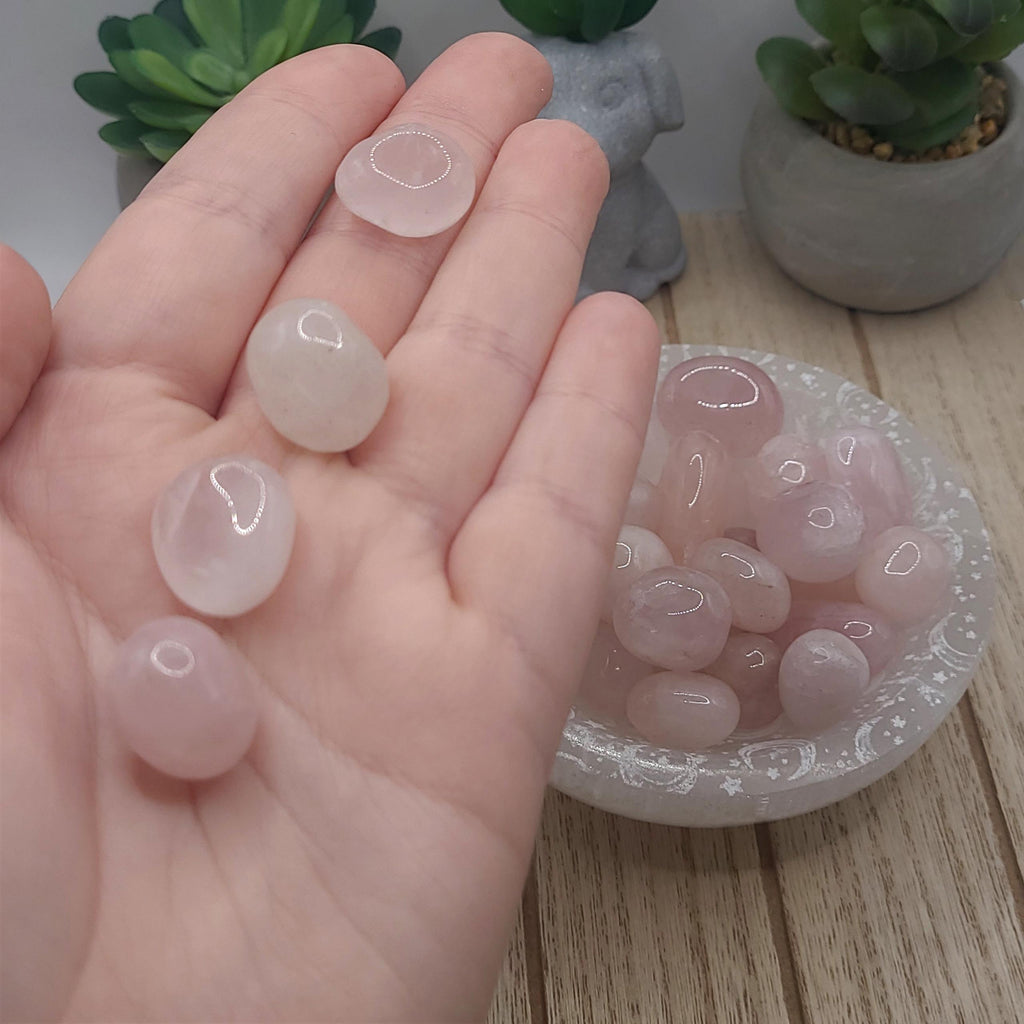 Rose Quartz Tumbled Stones | Love, Compassion, and Emotional Healing Crystal | Meditation Stone