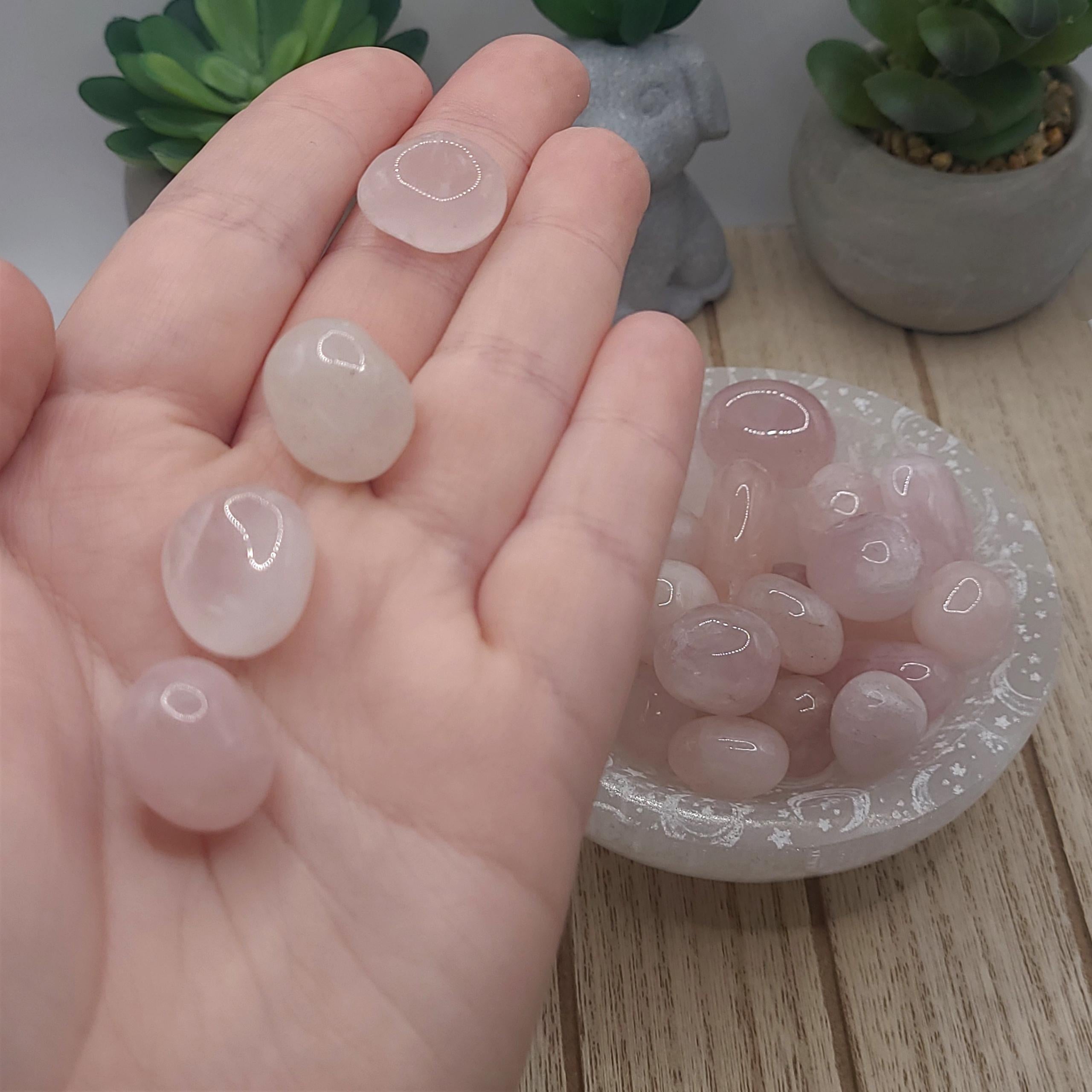 Rose Quartz Tumbled Stones | Love, Compassion, and Emotional Healing Crystal | Meditation Stone