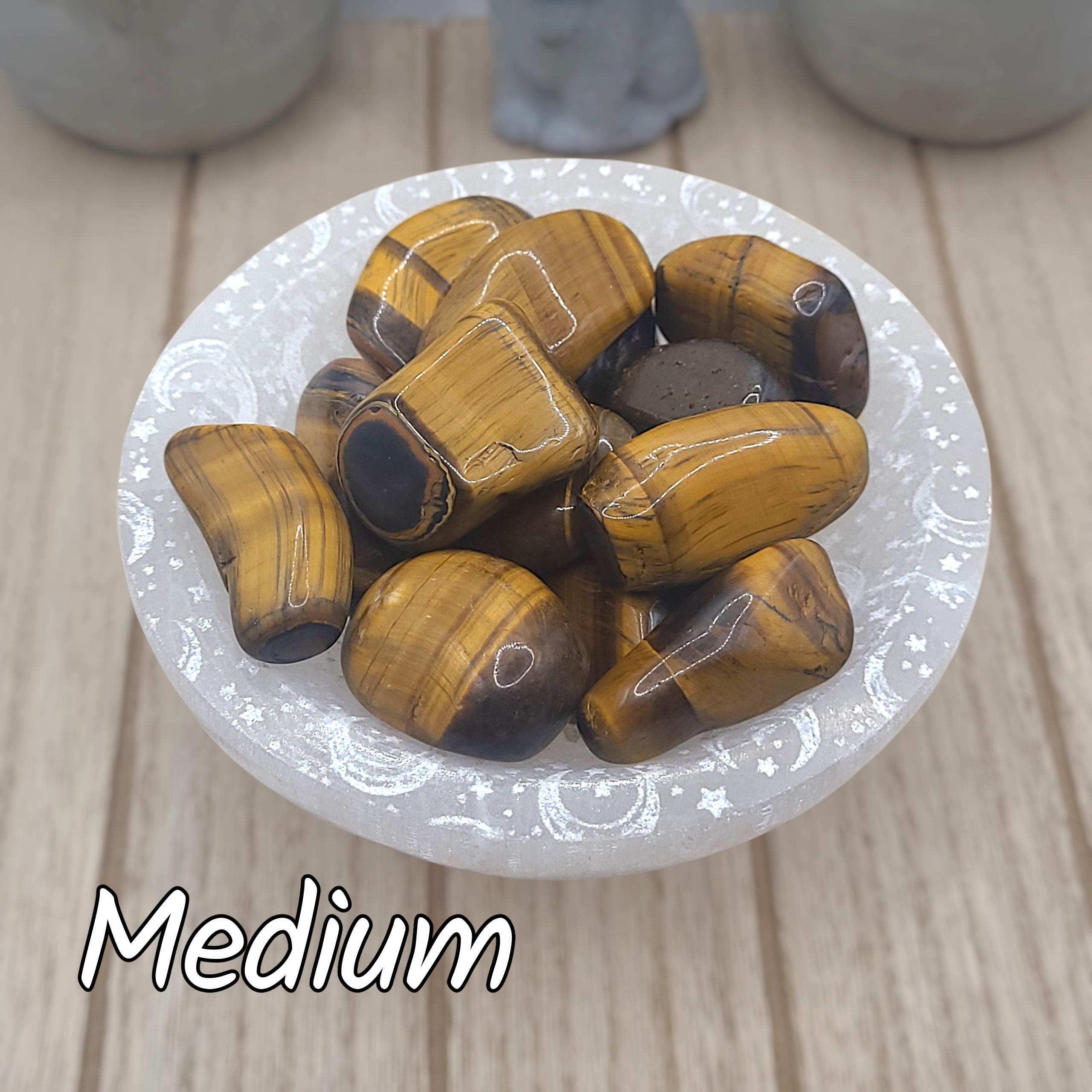 Tigers Eye Tumbled Stones | Confidence, Courage, and Protection Crystal | Meditation Stone