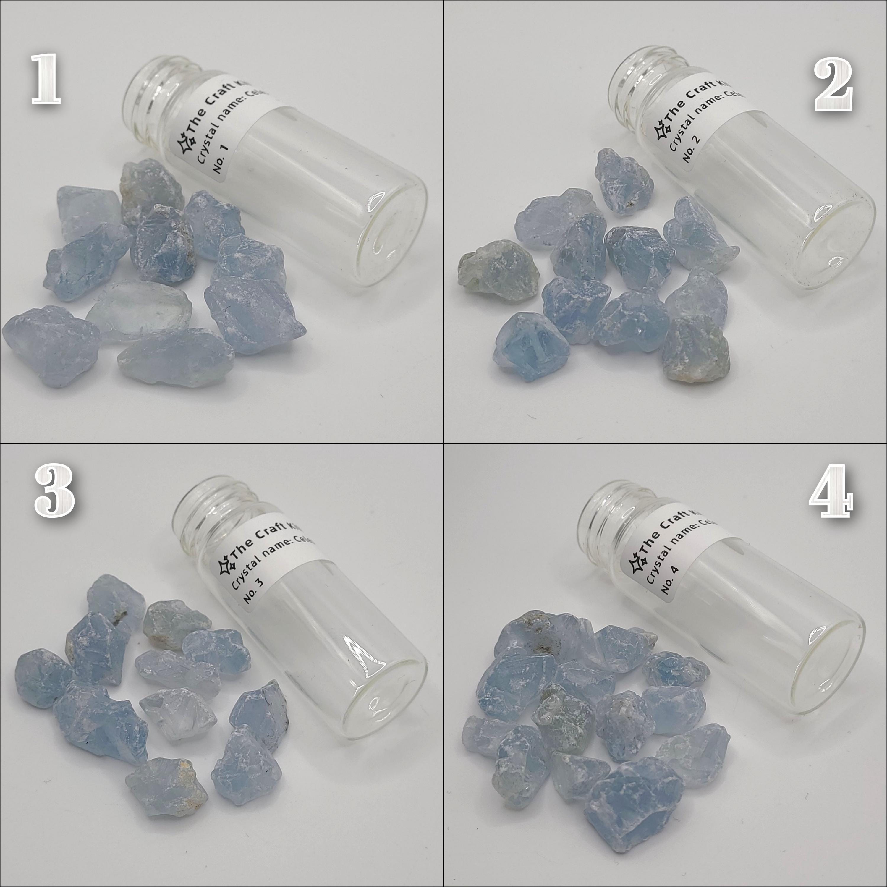 Raw Celestite Chips (in jar)