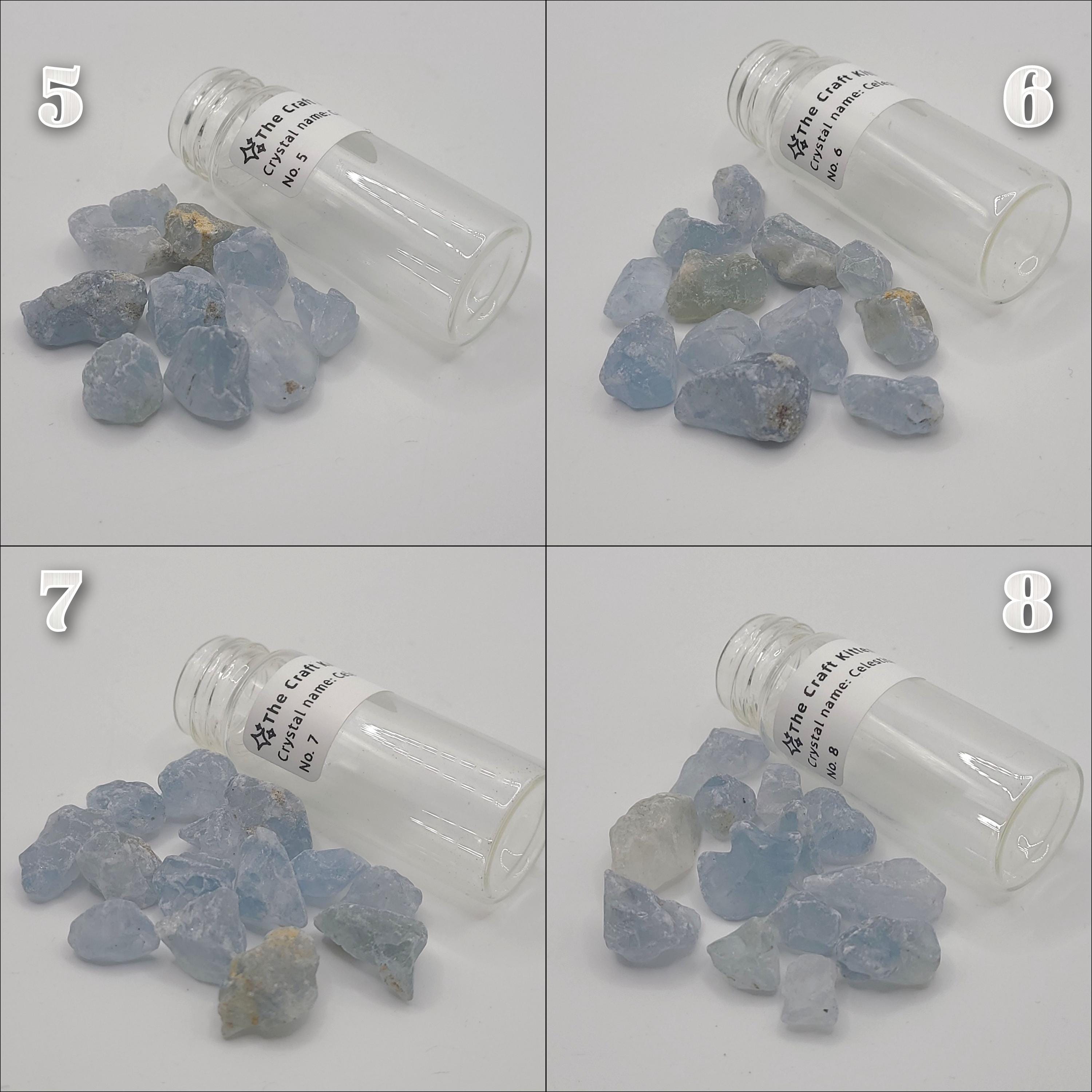 Raw Celestite Chips (in jar)