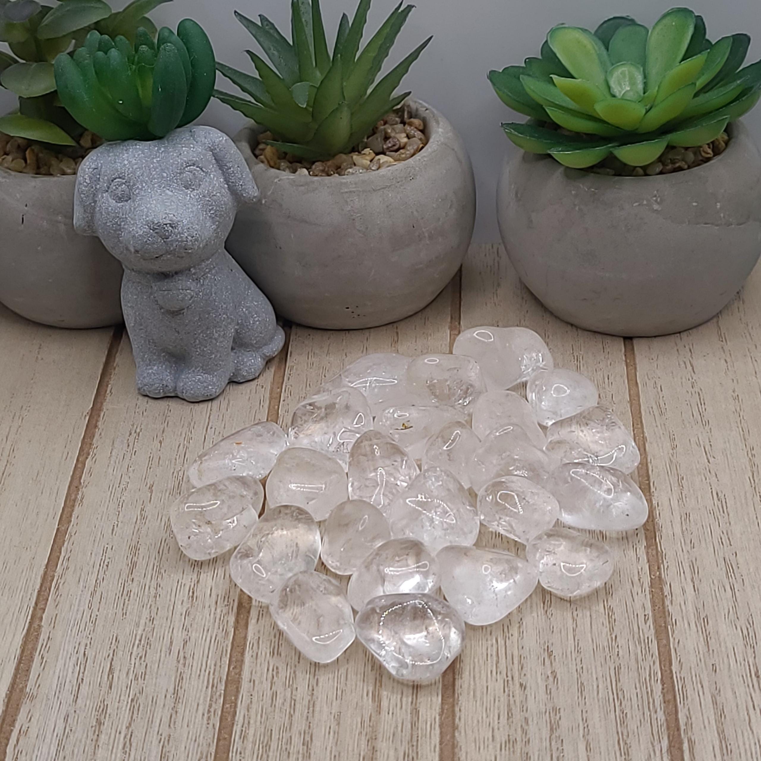 Clear Quartz Tumbled Stones | Energy Amplifying and Healing Crystal | Meditation Stone