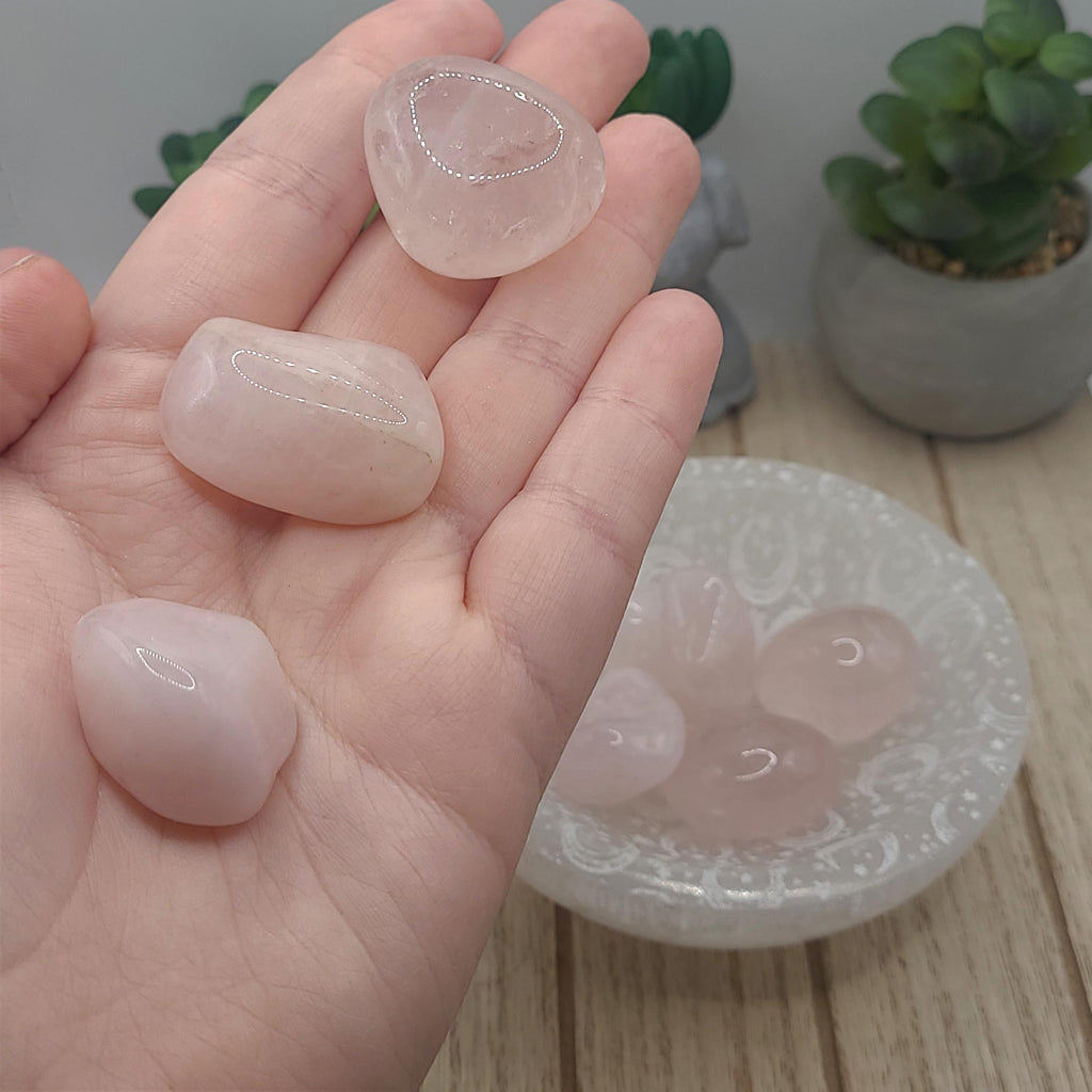 Rose Quartz Tumbled Stones | Love, Compassion, and Emotional Healing Crystal | Meditation Stone