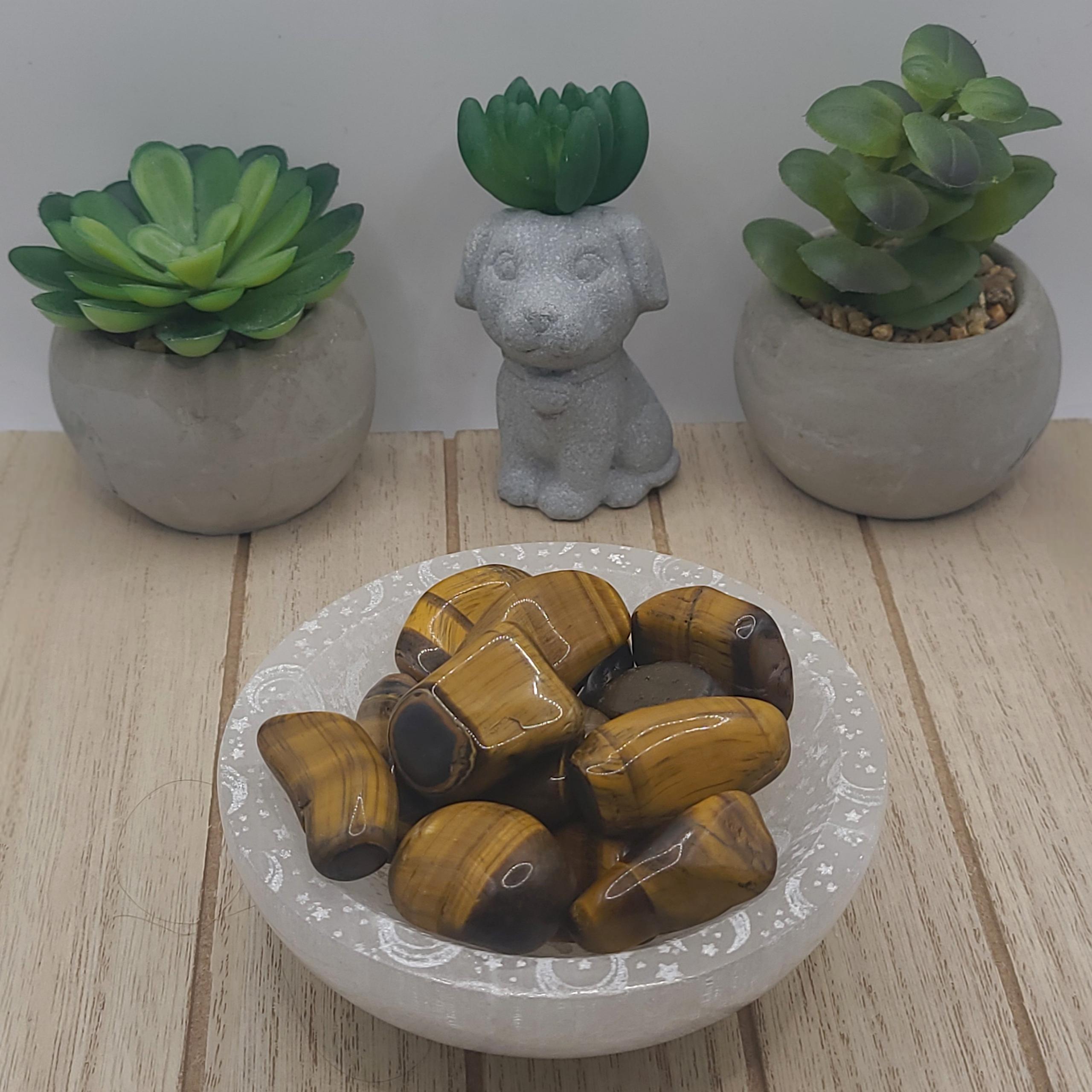 Tigers Eye Tumbled Stones | Confidence, Courage, and Protection Crystal | Meditation Stone