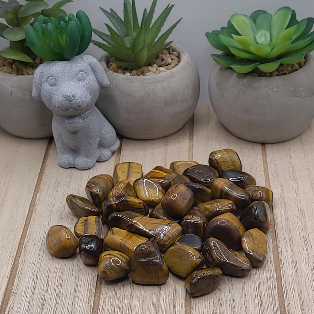 Tigers Eye Tumbled Stones | Confidence, Courage, and Protection Crystal | Meditation Stone