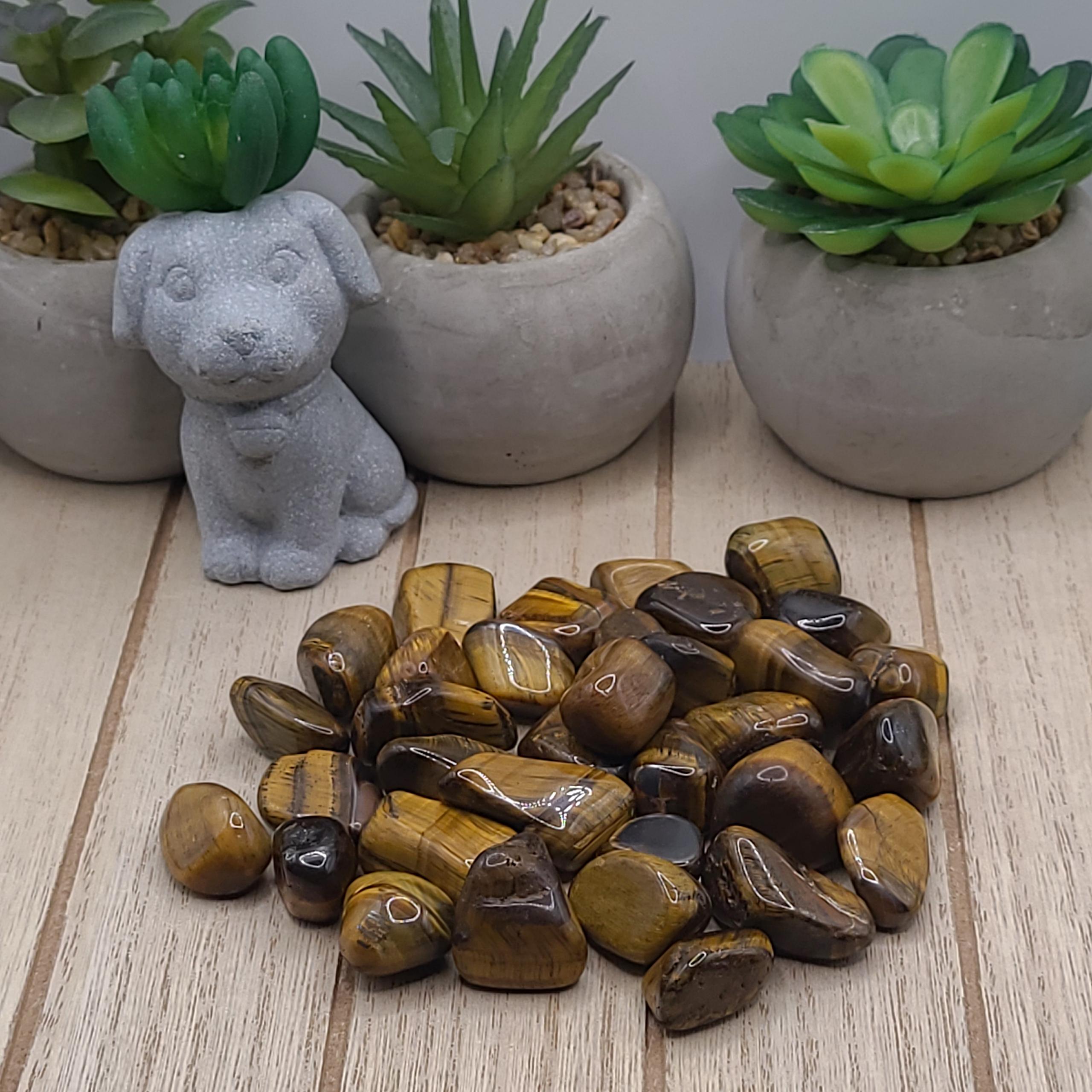 Tigers Eye Tumbled Stones | Confidence, Courage, and Protection Crystal | Meditation Stone