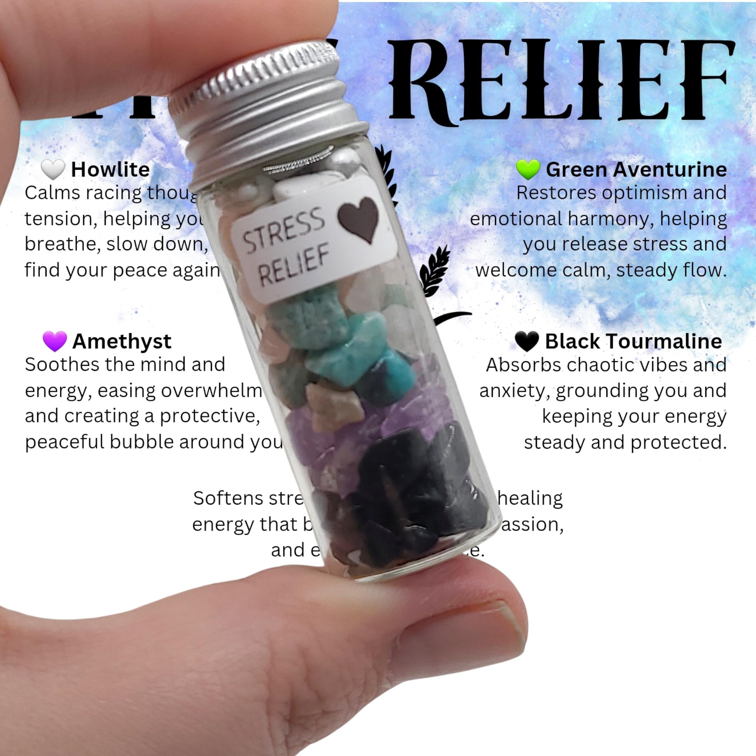 Handmade Intention Bracelet Set  Crystal Chip Jar, Lucky Money, Stress Relief, Bad Bitch vibes