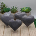 Polished Shungite Heart Crystal  Protection, Grounding, Cleansing Stone