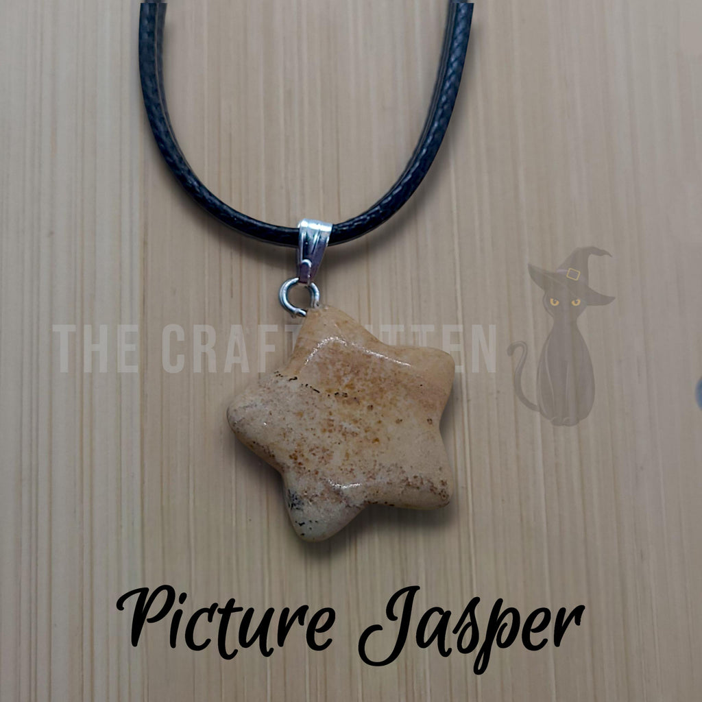 Crystal Star Necklace  Dainty Gemstone Pendant for Dreams, Magic & Intentions, Celestial Jewelry Gift