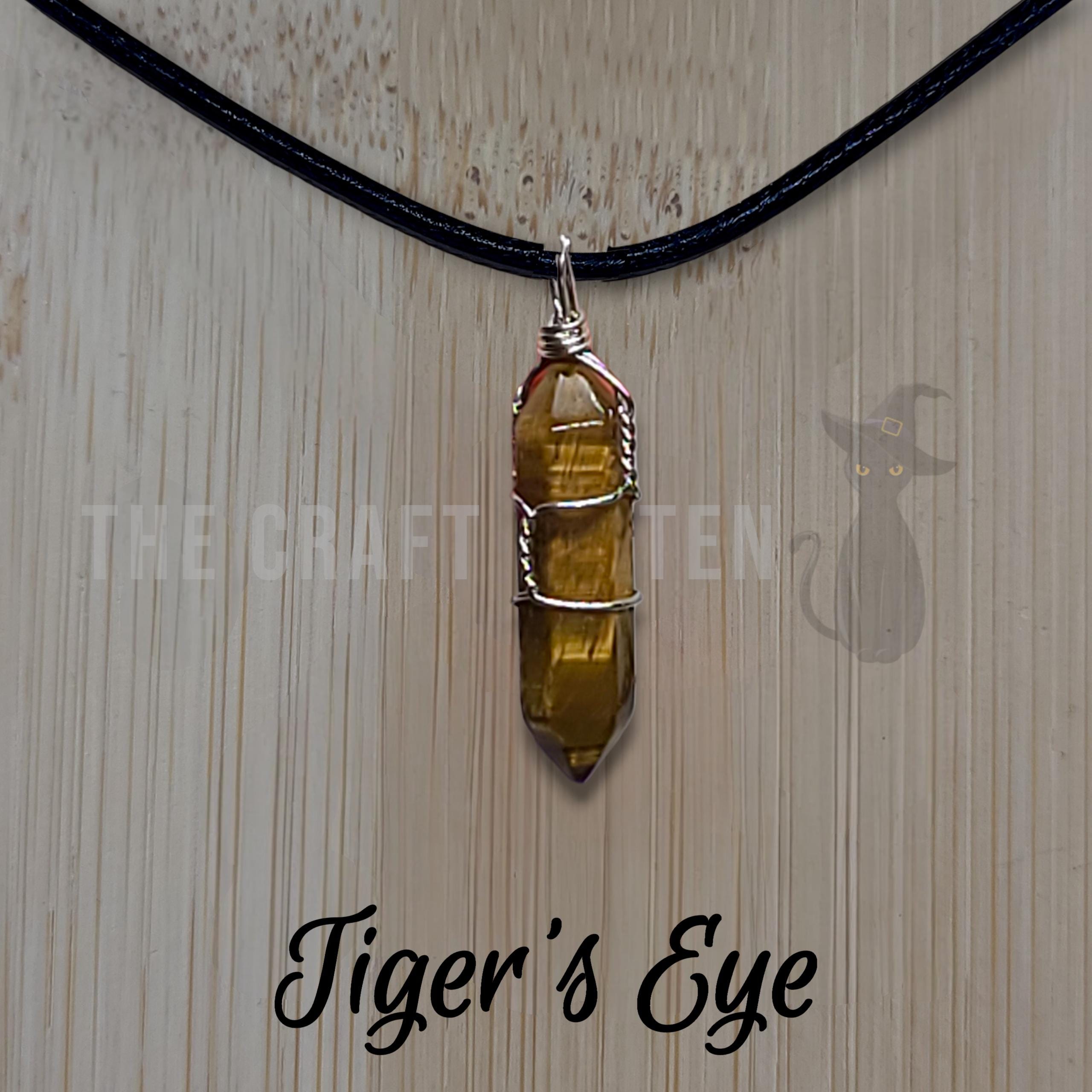 Crystal Point Necklaces ~ Energy Healing Pendant Strung on Black Necklace Cord