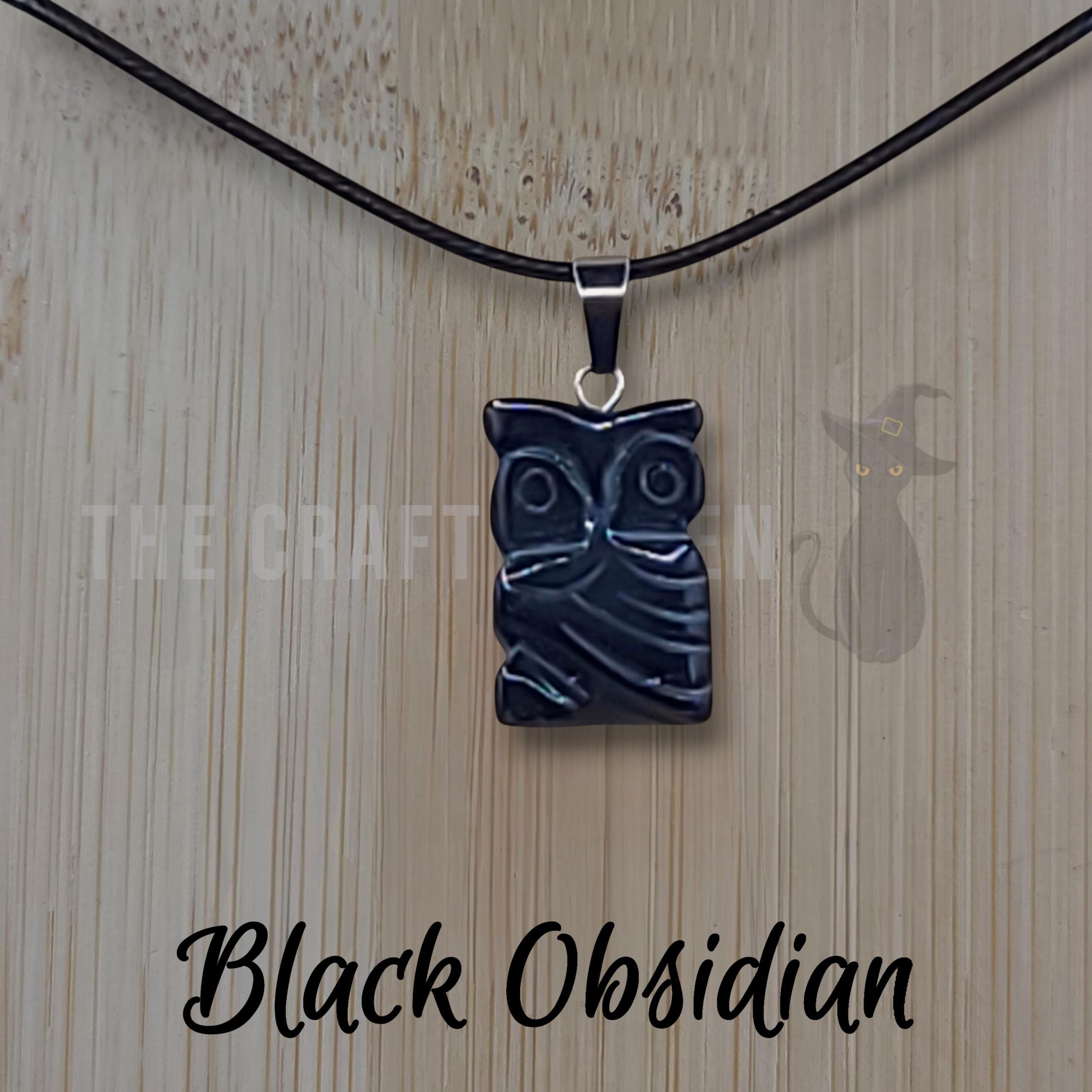 Crystal Owl Necklace: Whimsical Pendant on Adjustable Black Cord