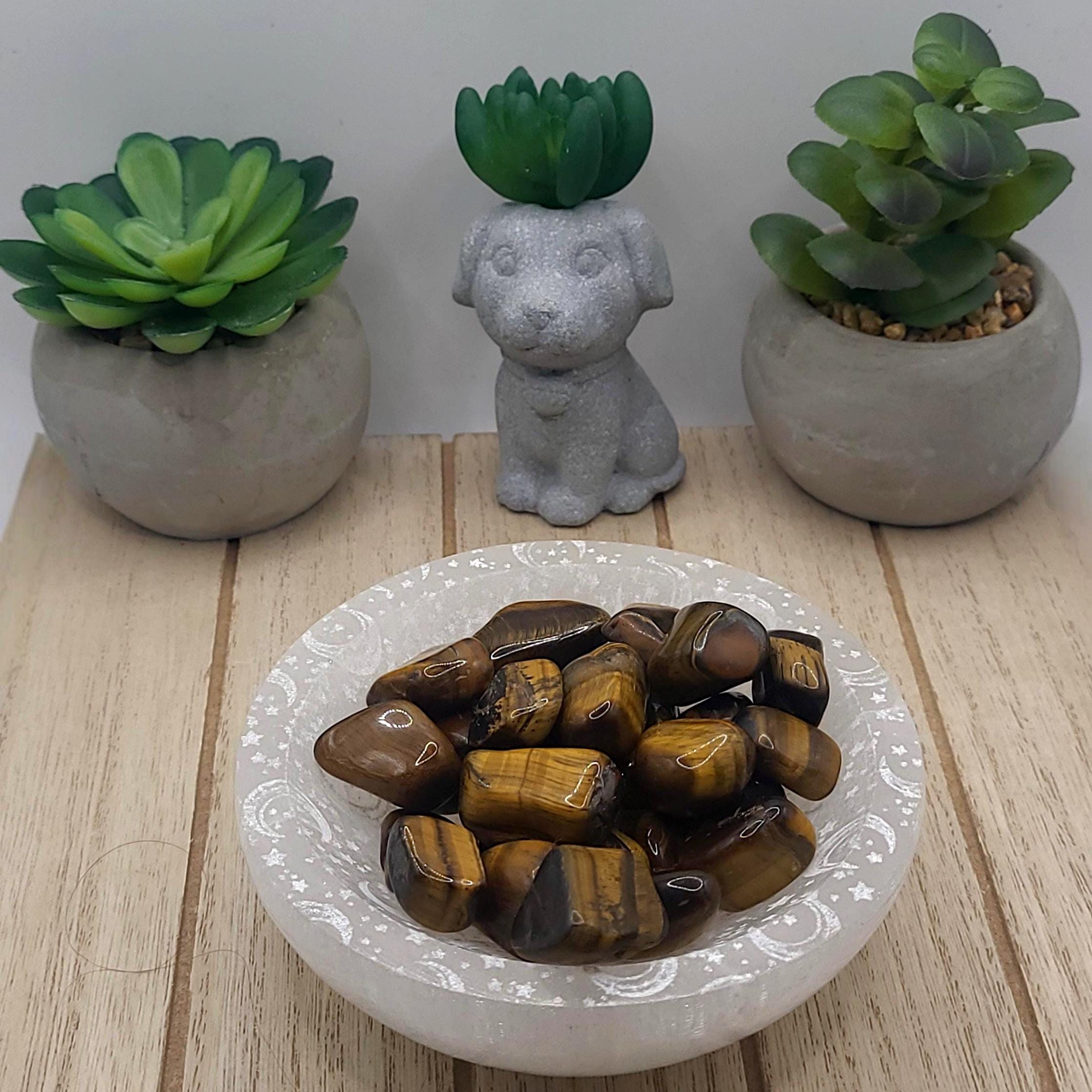 Tigers Eye Tumbled Stones | Confidence, Courage, and Protection Crystal | Meditation Stone
