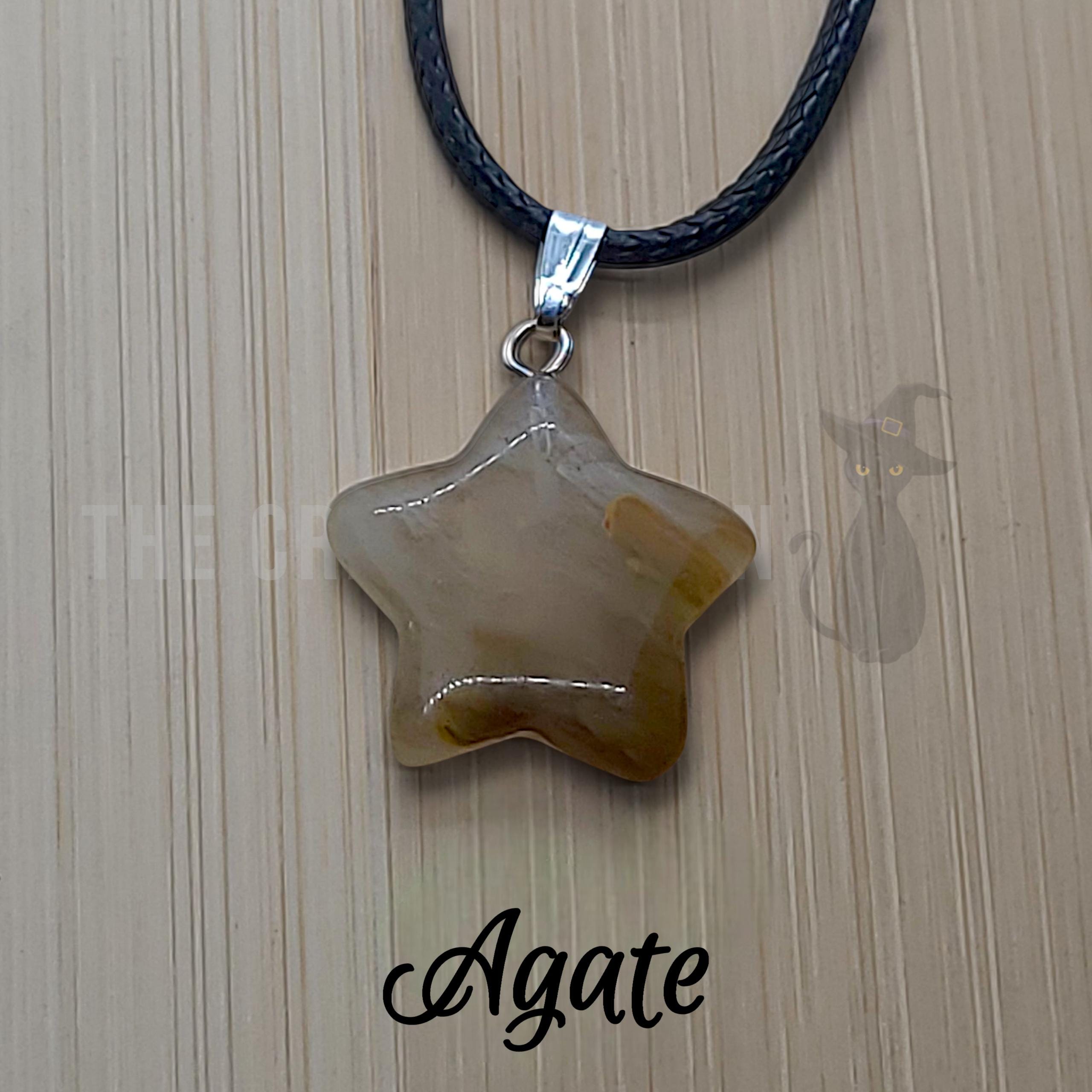 Crystal Star Necklace  Dainty Gemstone Pendant for Dreams, Magic & Intentions, Celestial Jewelry Gift