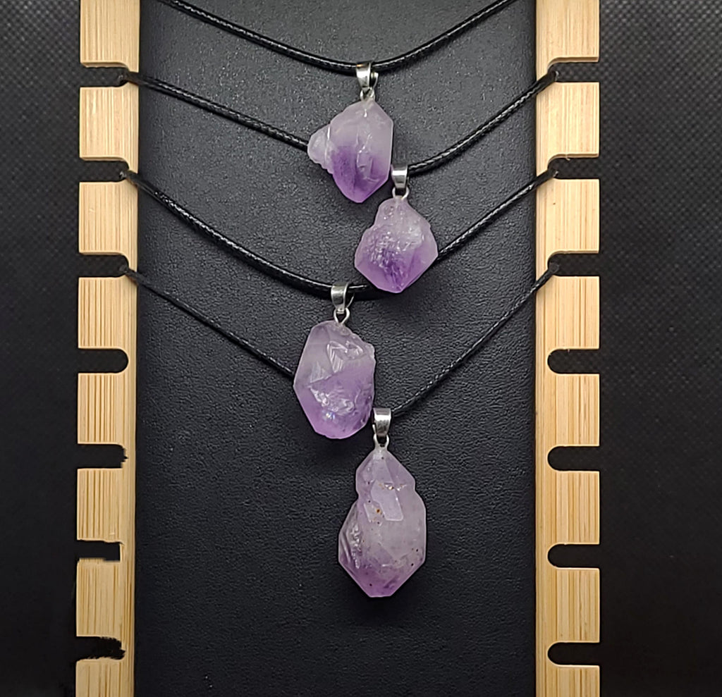 Raw Crystal Necklace  Dainty Necklaces  Embrace Serenity with this Humble Protection Amulet