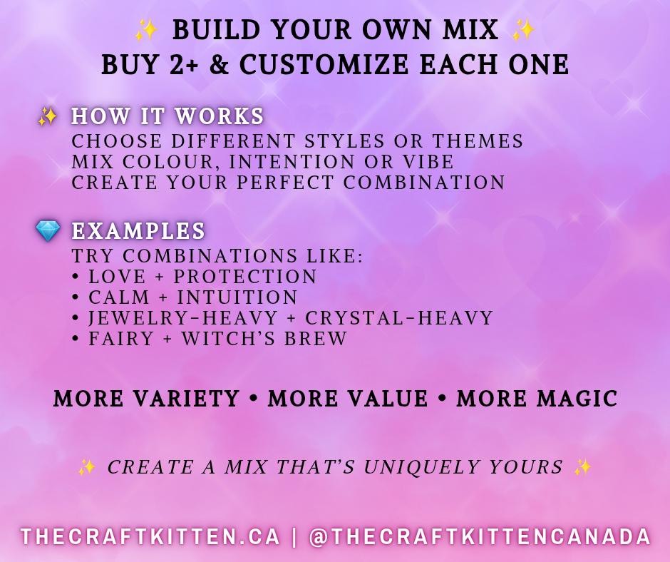 Fairy Treasure Crystal Confetti, Intuitive Mystery Mix, Jewelry Bundle, Gift Box Canada