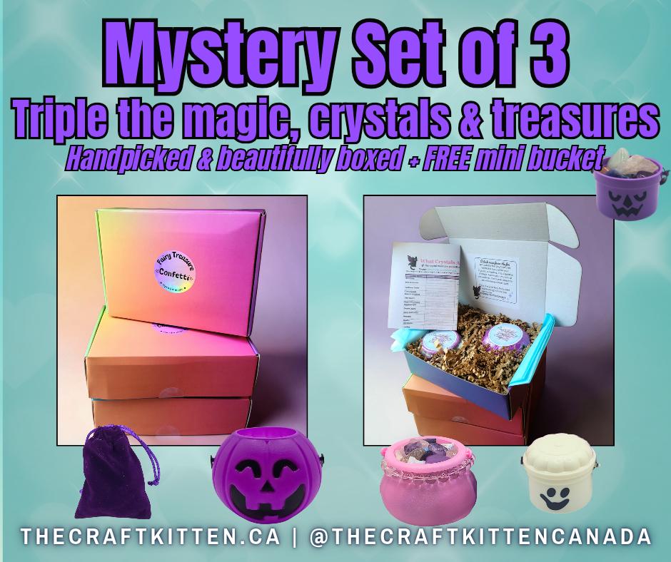 Fairy Treasure Crystal Confetti, Intuitive Mystery Mix, Jewelry Bundle, Gift Box Canada