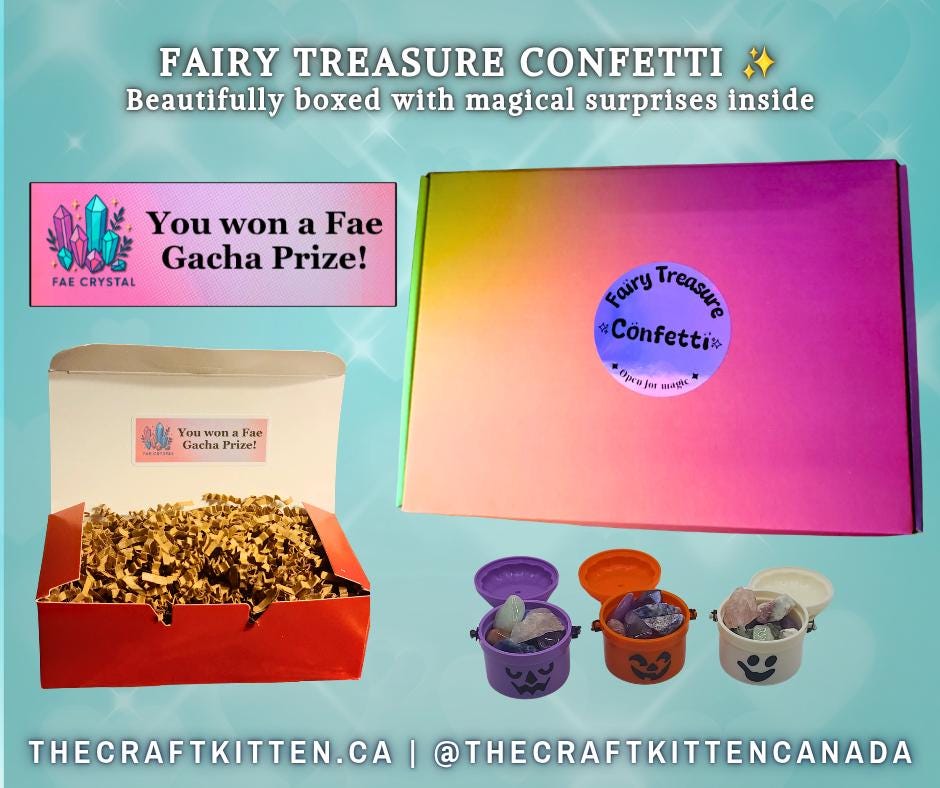 Fairy Treasure Crystal Confetti, Intuitive Mystery Mix, Jewelry Bundle, Gift Box Canada