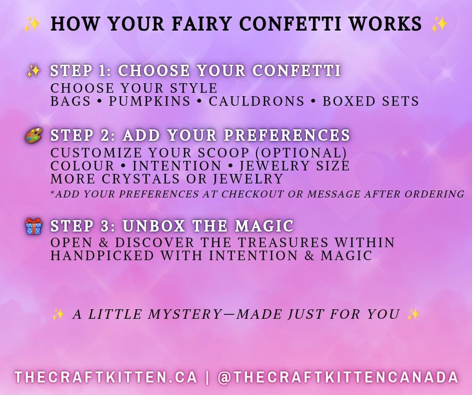 Fairy Treasure Crystal Confetti, Intuitive Mystery Mix, Jewelry Bundle, Gift Box Canada