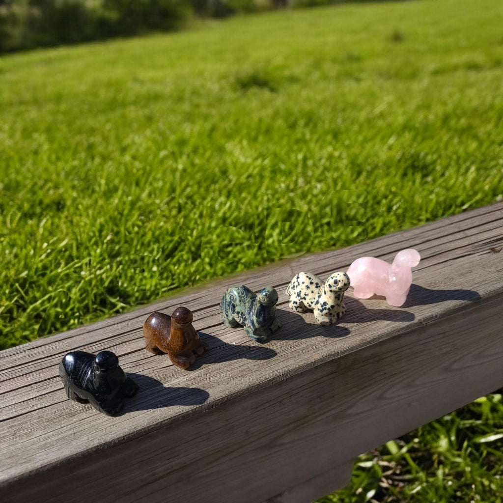 Mini Crystal Brontosaurus Carvings