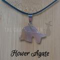 Crystal Dolphin Necklaces, Gemstone pendant on black cord