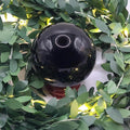 Polished Black Obsidian Sphere: Protection, Grounding, Witchy Decor