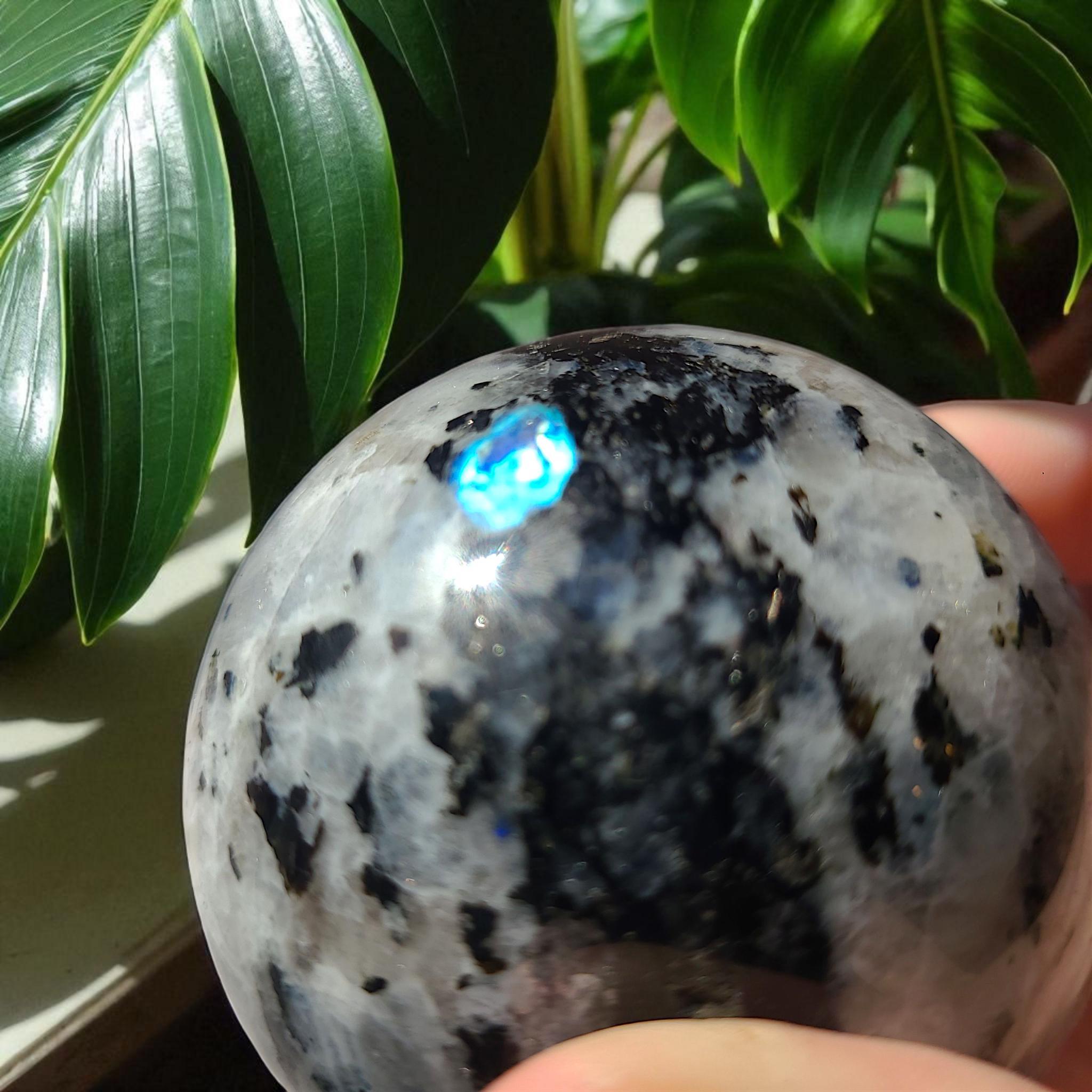 Rainbow Moonstone Sphere with stand