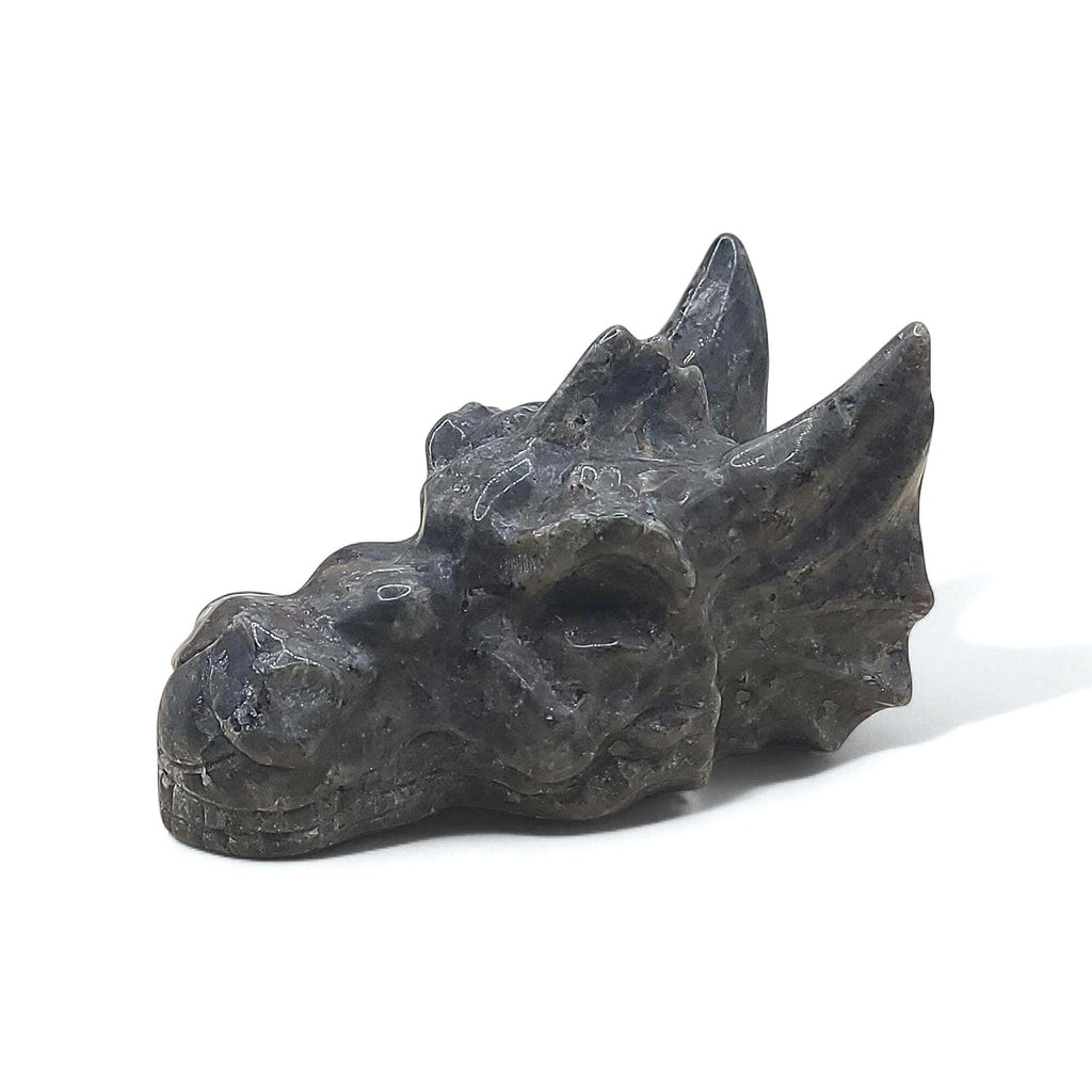 Yooperlite Dragon Skull: UV reactive Crystal, Witchy Decor