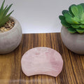 Rose Quartz Crescent Moon Bowl, Love Crystal Dish, Healing Pink Trinket Holder, Small Offering