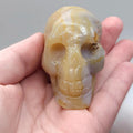 Flower Agate Crystal Skull Carving  Polished Unique Collector Piece  Witchy Home Decor
