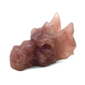 Strawberry Quartz Dragon Skull