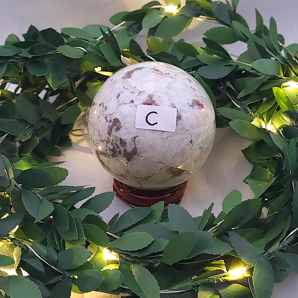 Pink Tourmaline Sphere • 55.1mm (stand incl.)
