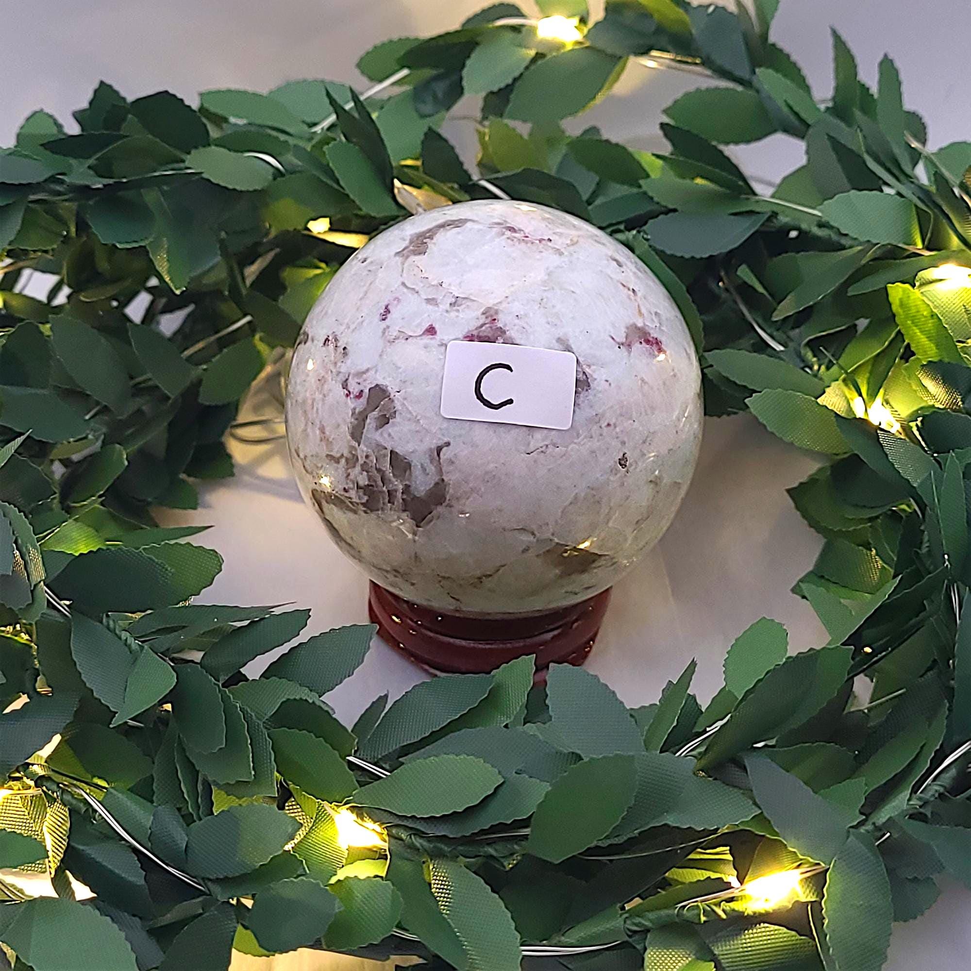 Pink Tourmaline Sphere • 55.1mm (stand incl.)