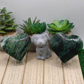 Polished Ruby Zoisite Heart Crystal  Love, Growth, Vitality
