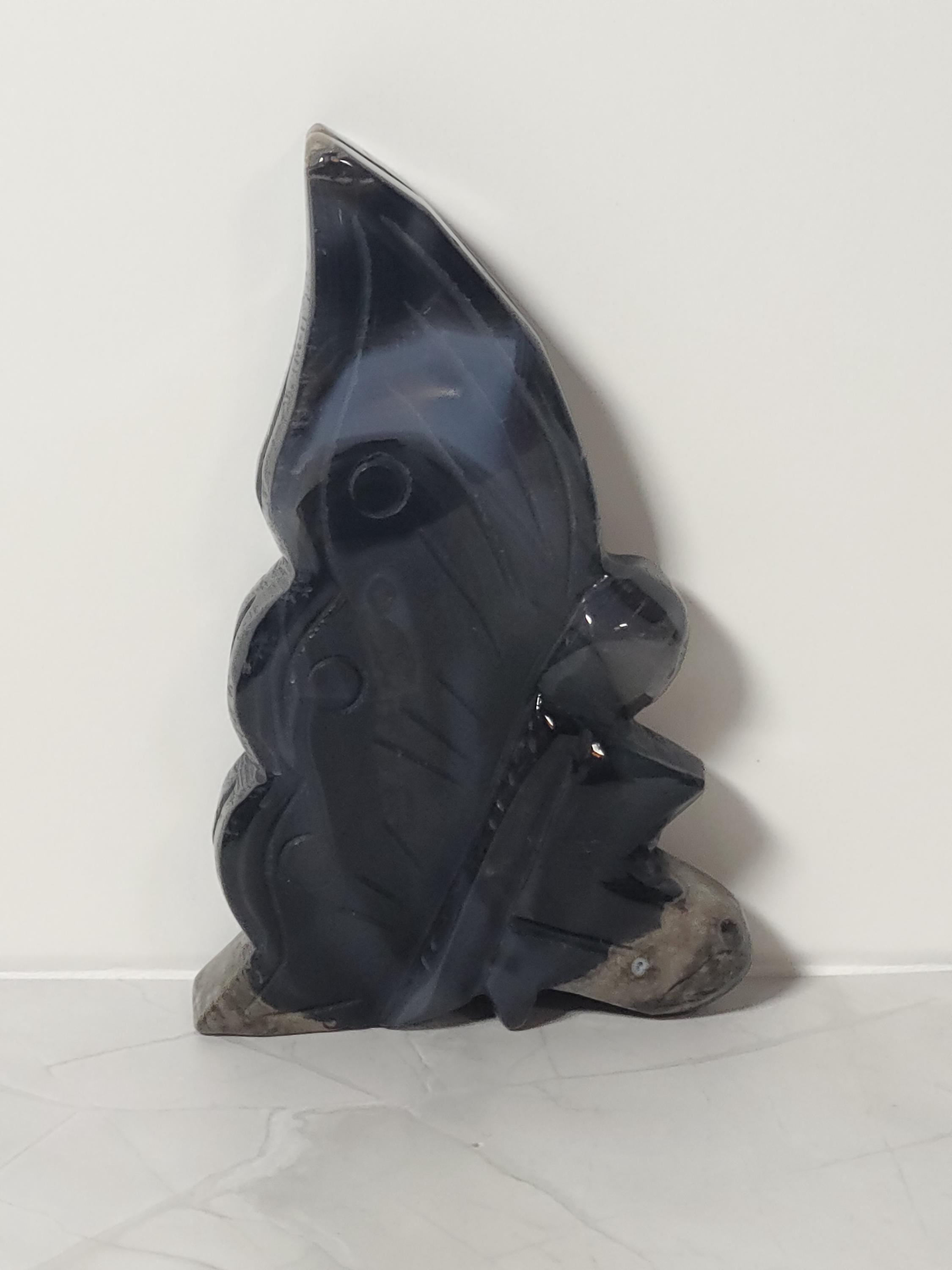 Volcano Agate Angel Carving | Strength, Grounding, Resilience Crystal Guardian