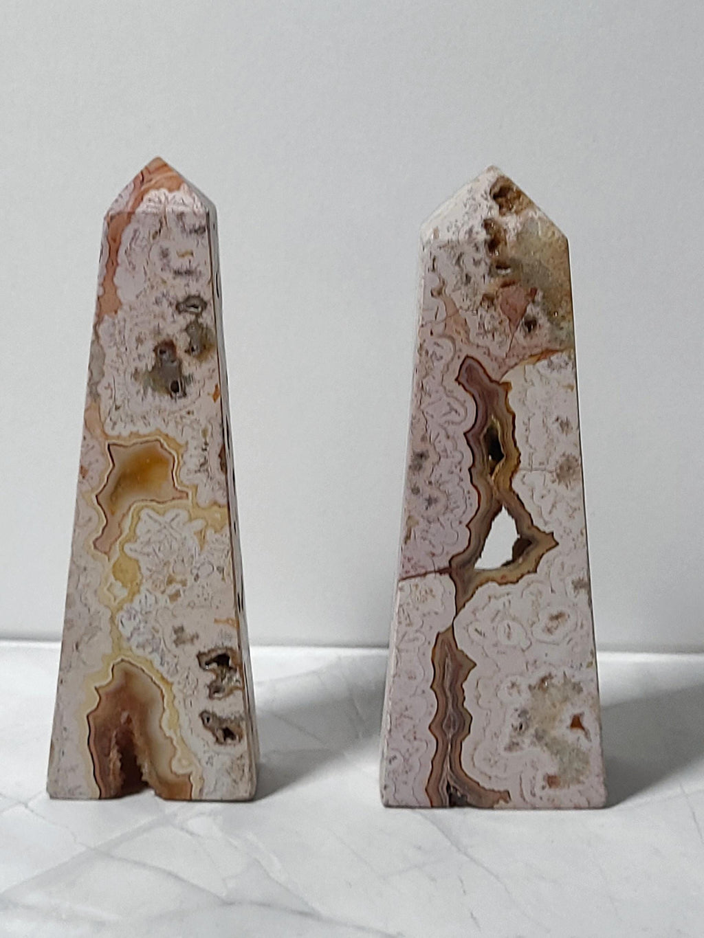 Pink Amethyst Crystal Tower | Polished Druzy Home Décor, Brazil Origin