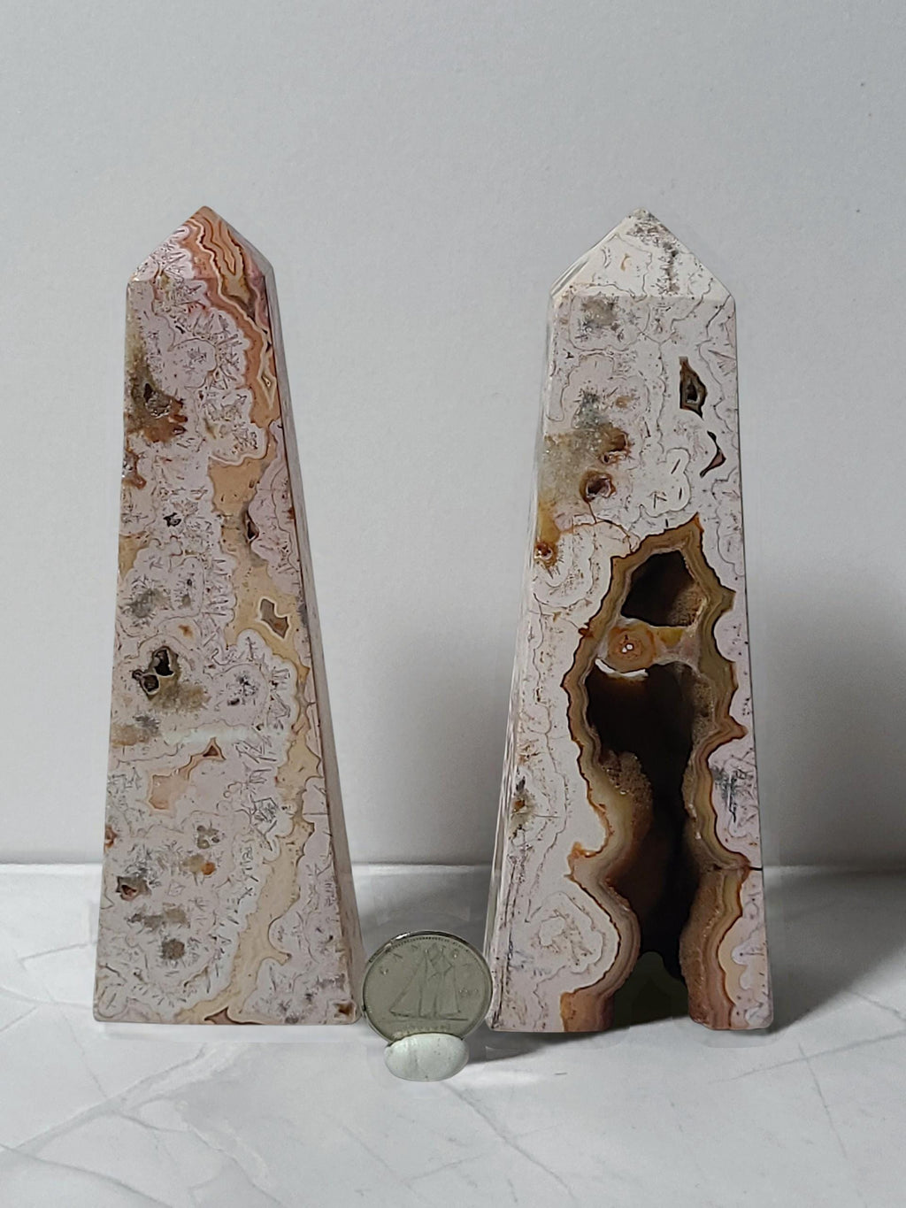 Pink Amethyst Crystal Tower | Polished Druzy Home Décor, Brazil Origin