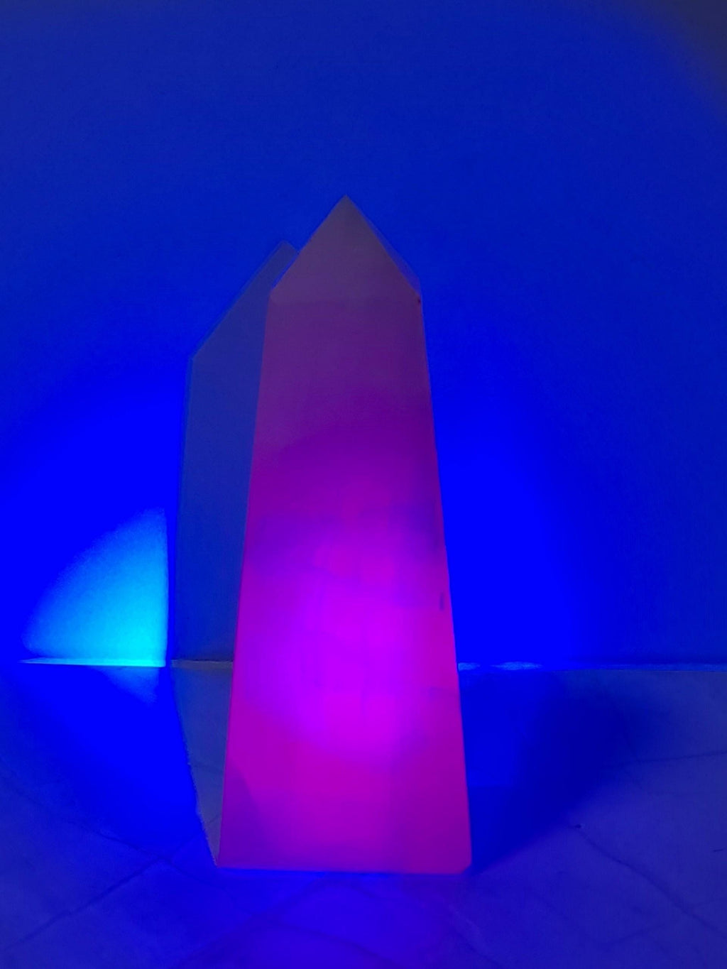 Pink Mangano Calcite Tower | UV Reactive Crystal | Heart Chakra | Self Love Crystal