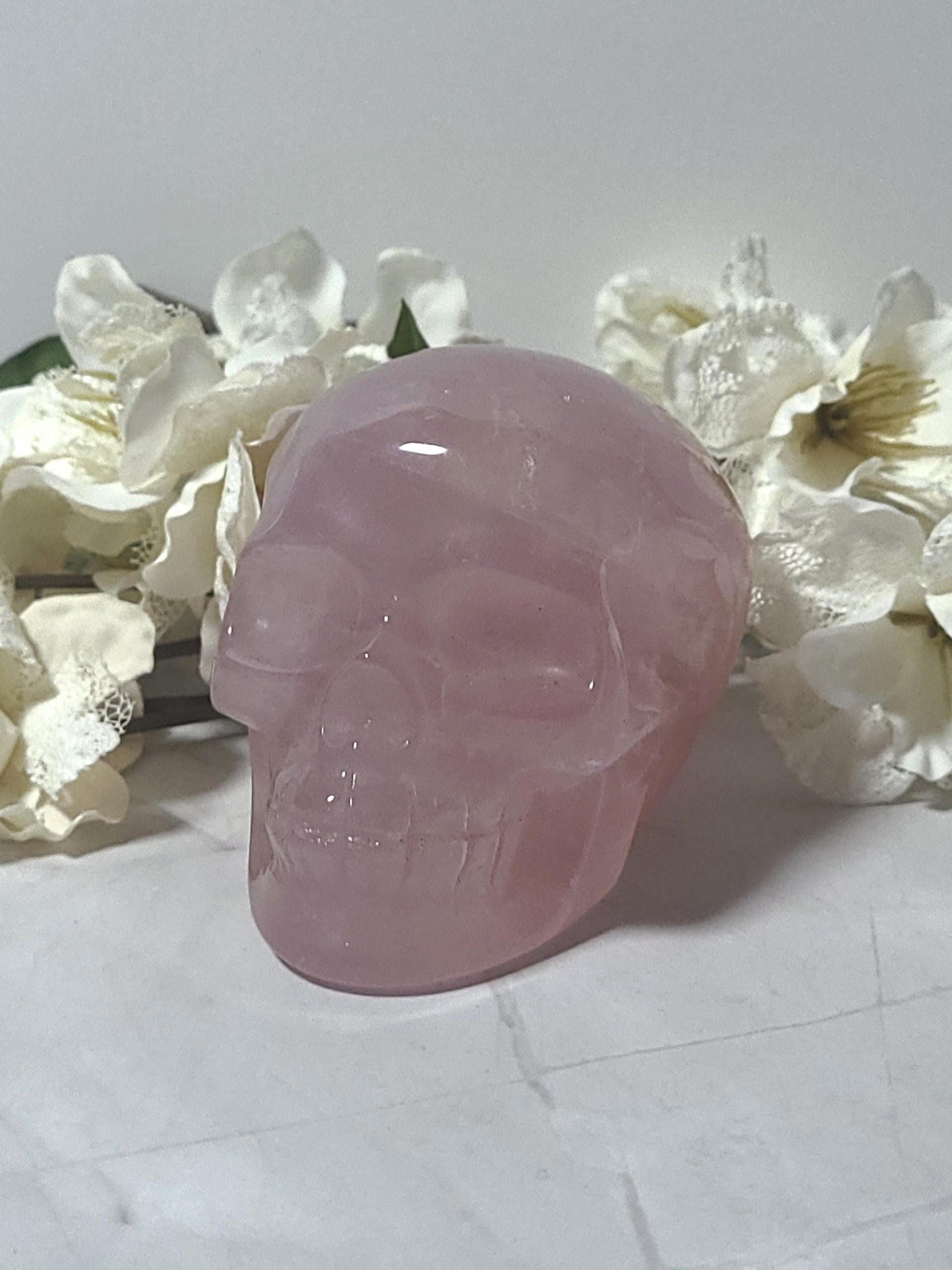 Rose Quartz Skull
