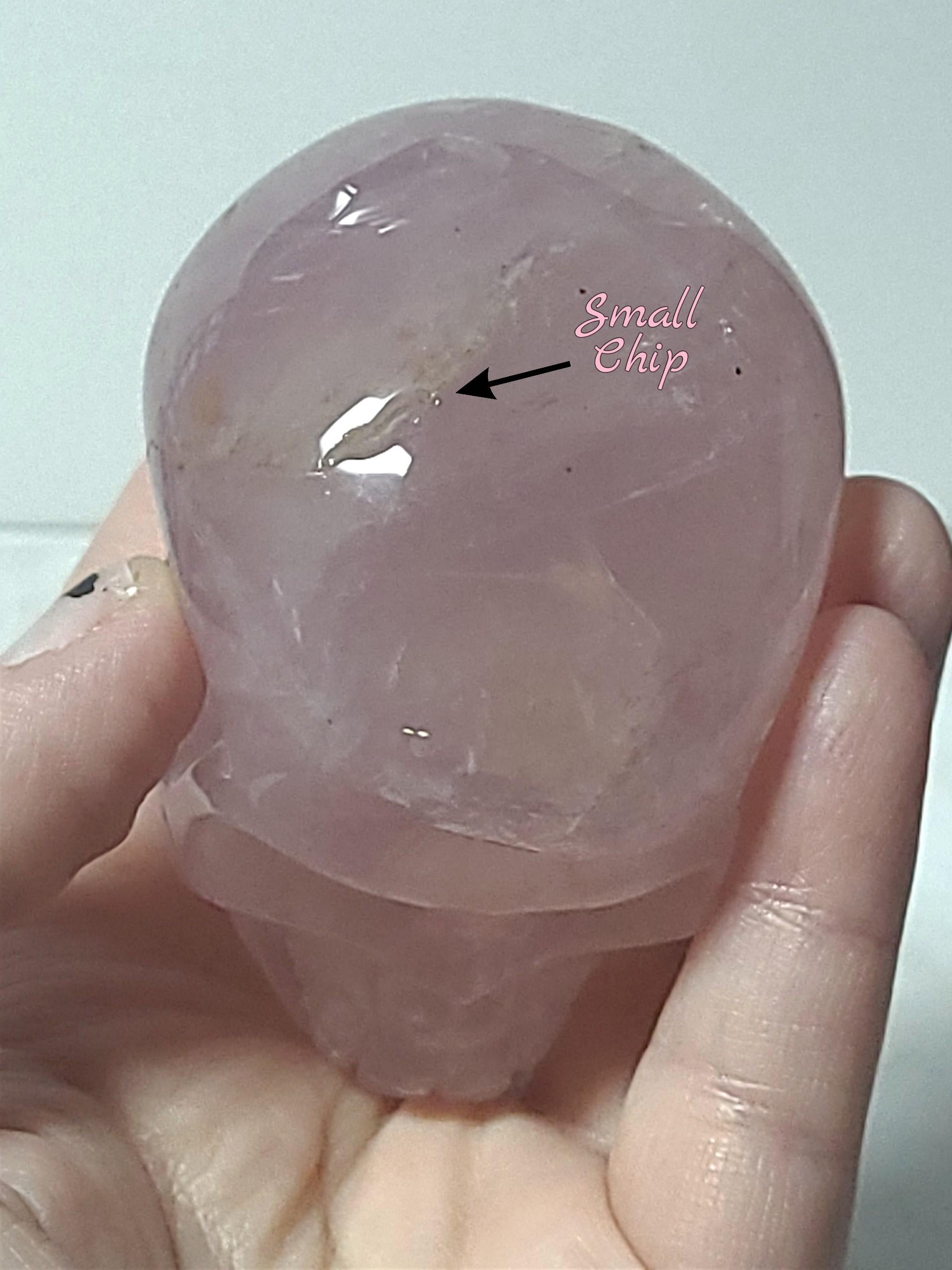 Rose Quartz Skull