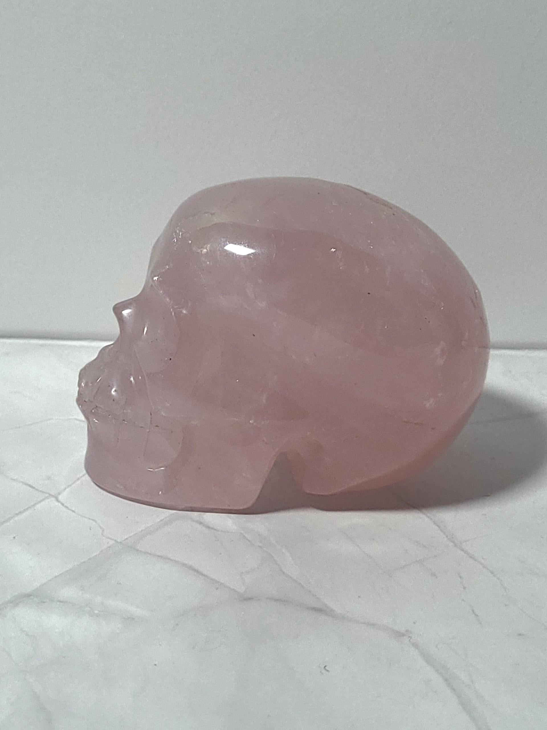 Rose Quartz Skull