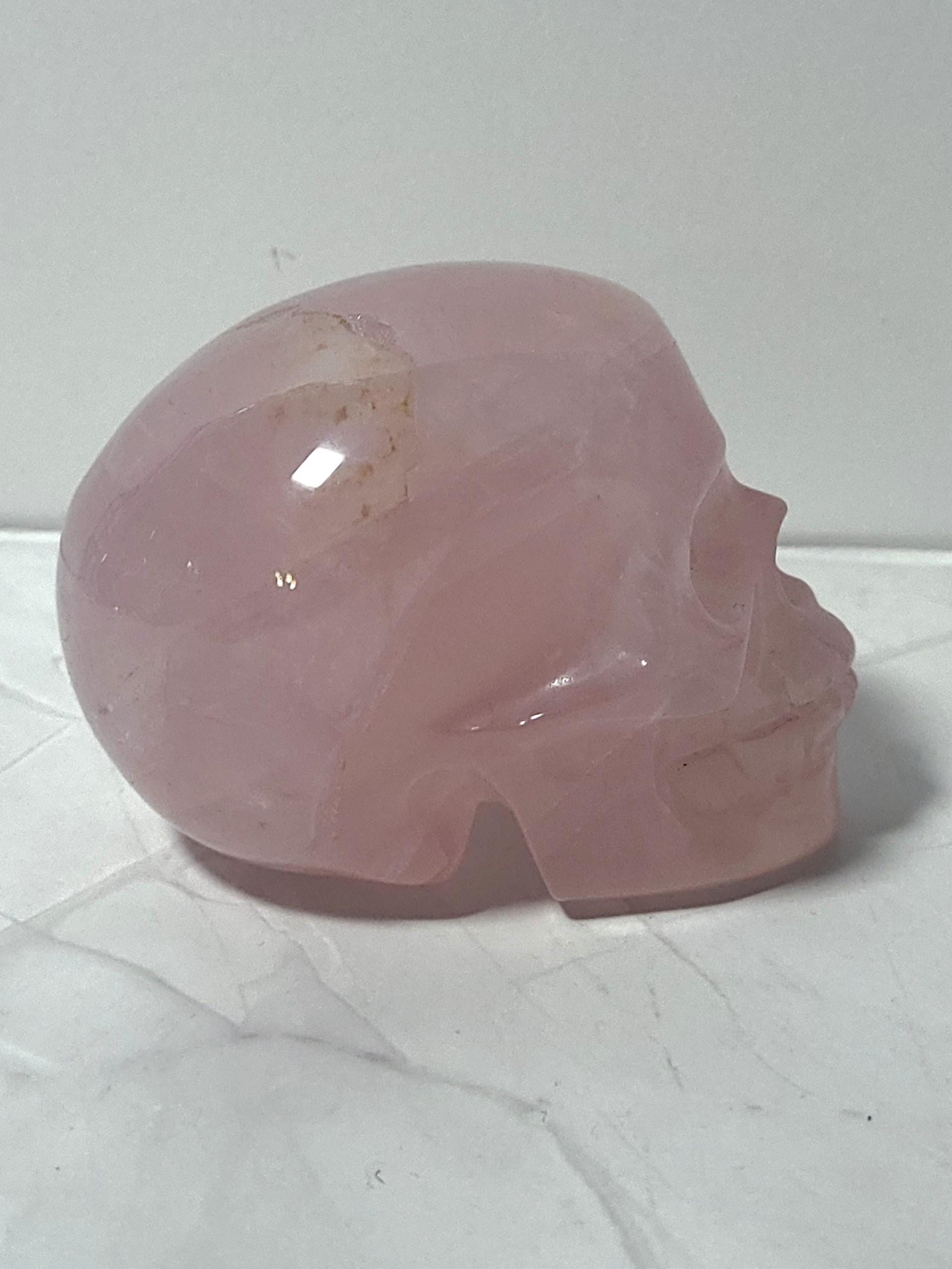 Rose Quartz Skull