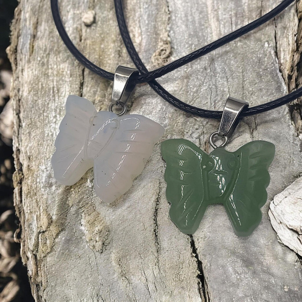 Dainty Crystal Butterfly Necklace - Simple spring accessory